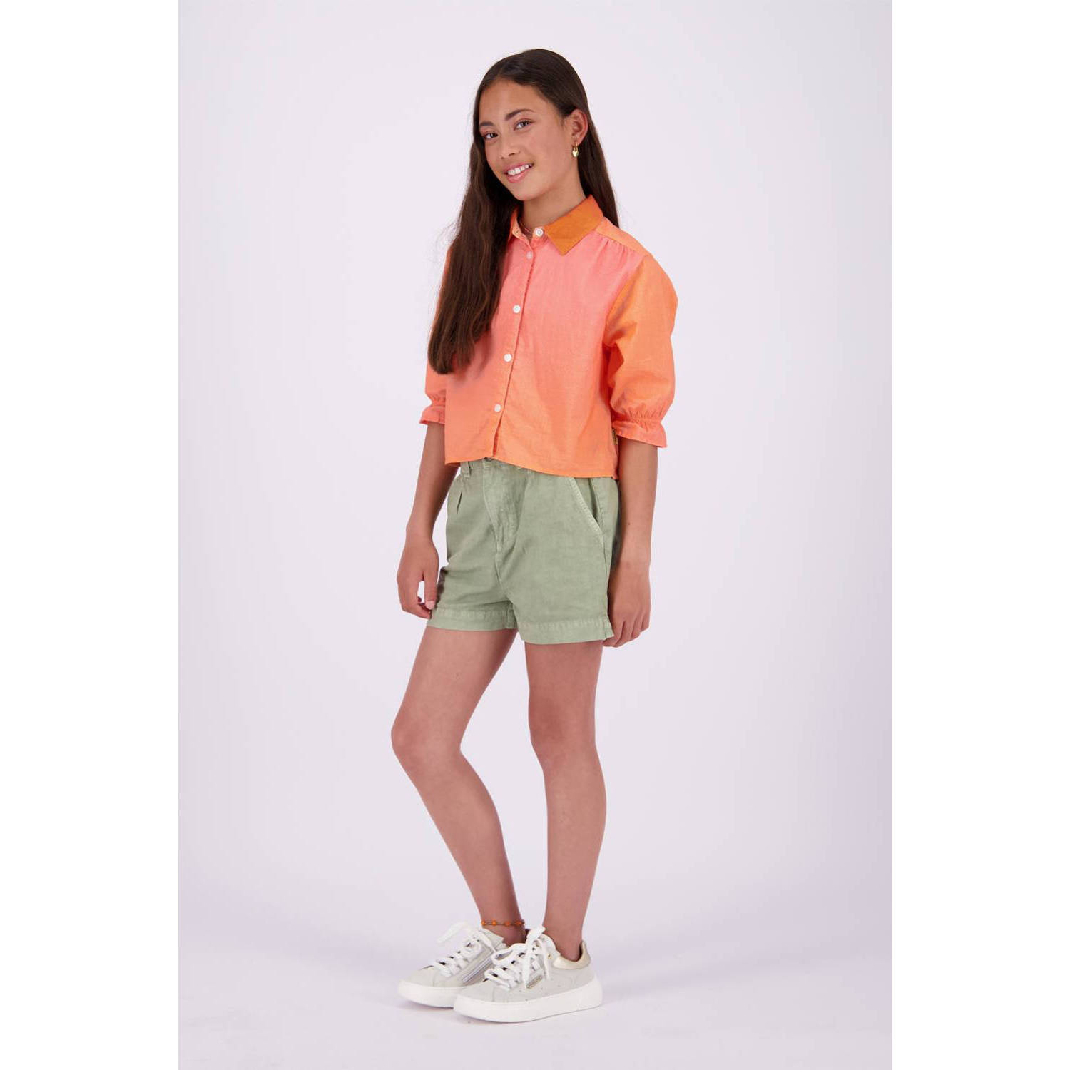 VINGINO casual short Riska olijfgroen Korte broek Meisjes Katoen Effen 140