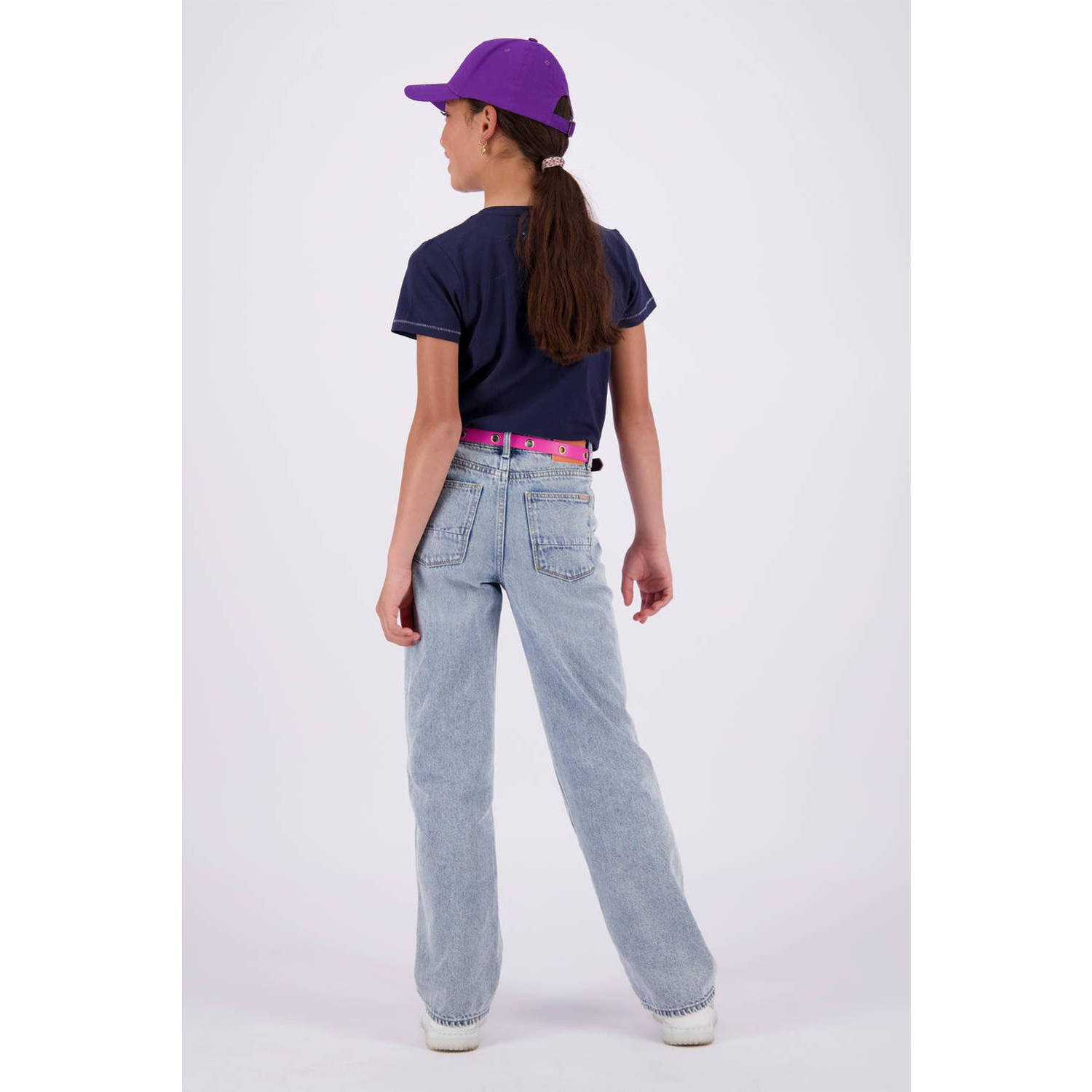 Vingino T-shirt Hetty met printopdruk donkerblauw paars