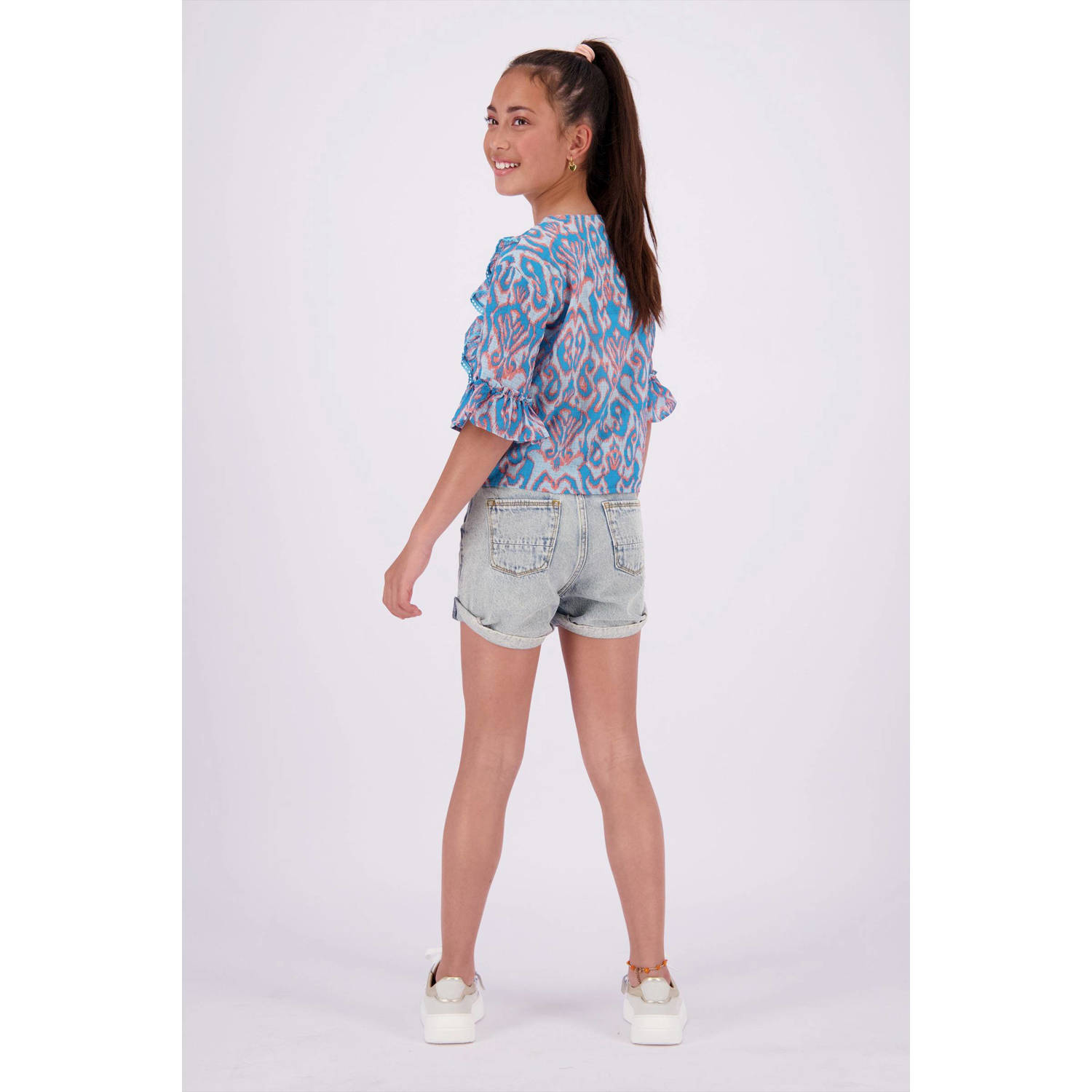 Vingino high waist denim short Dewi light vintage