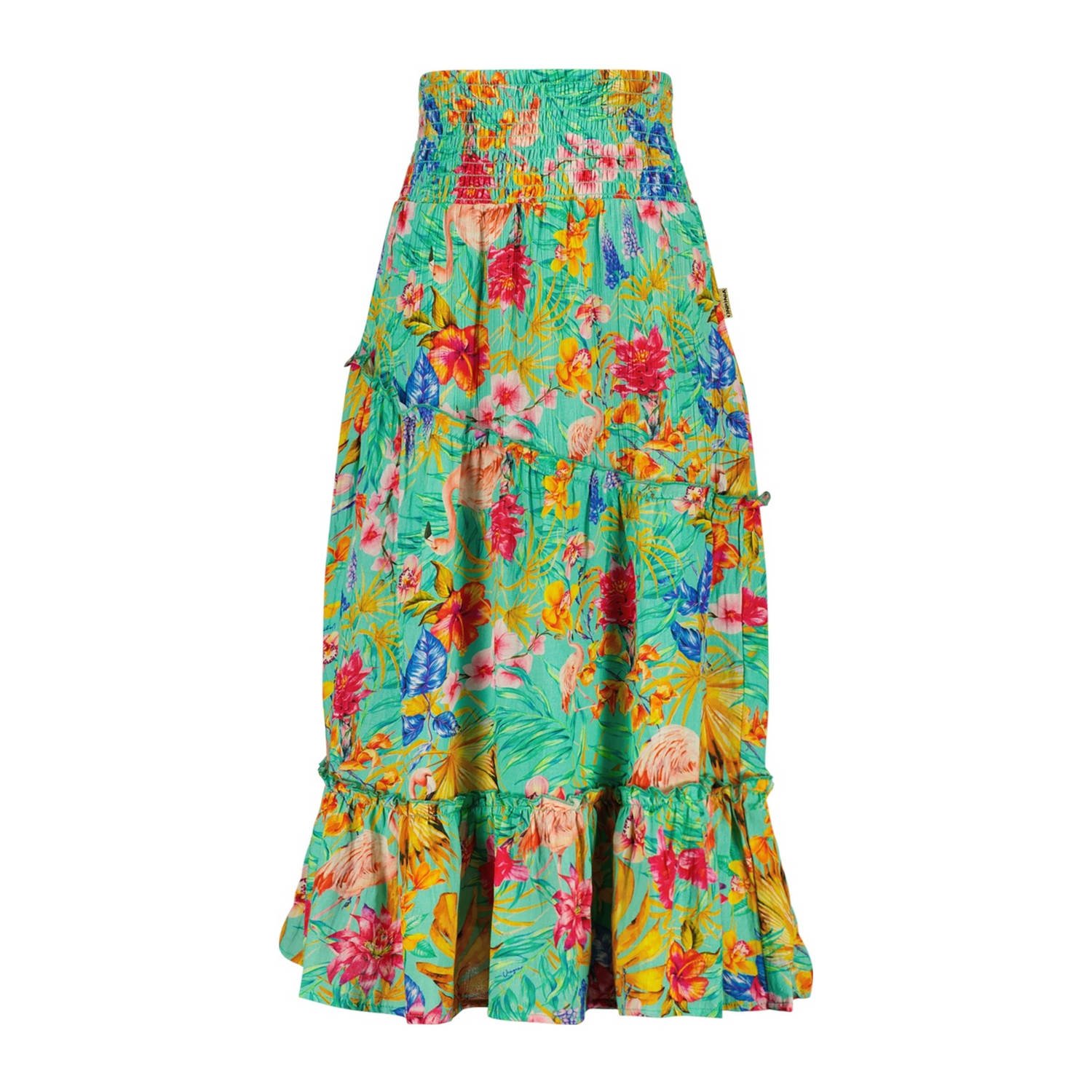 Vingino gebloemde rok Qisanne groen multicolor