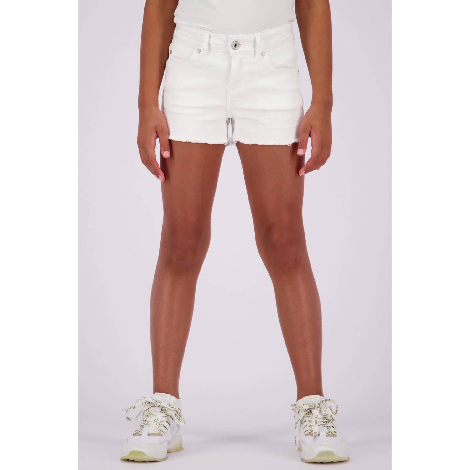 VINGINO denim short Daizy special white denim Korte broek Wit Meisjes Stretchdenim 128