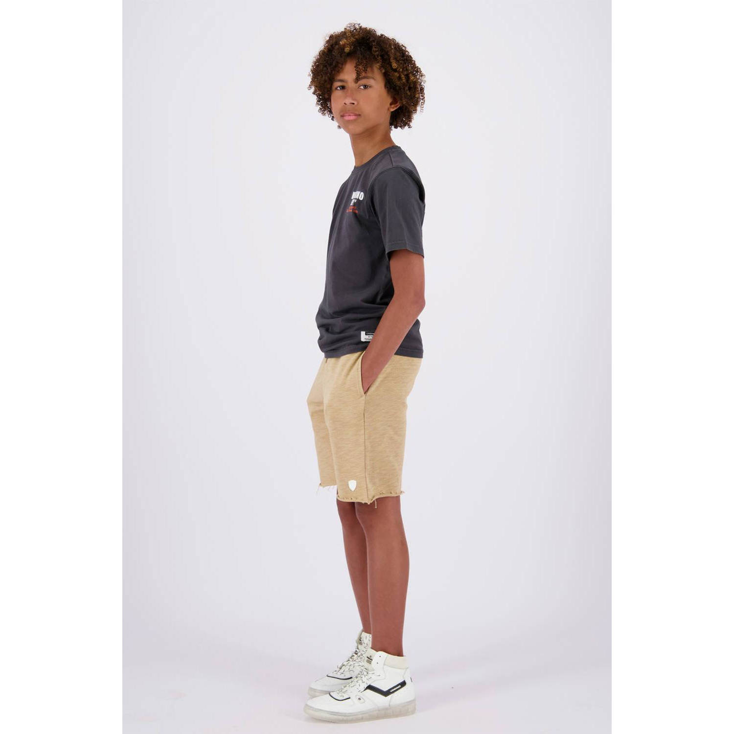 VINGINO T-shirt Jary met backprint donkergrijs Jongens Katoen Ronde hals 128