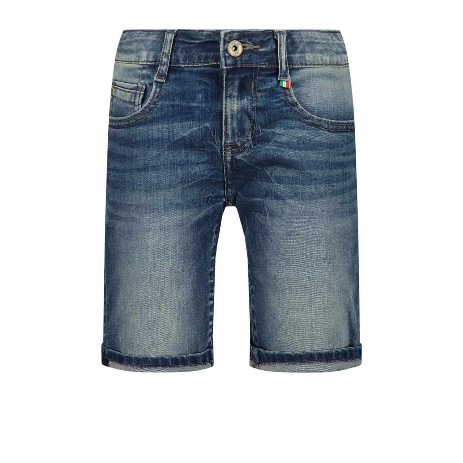 VINGINO denim short Charlie mid blue wash Korte broek Blauw Jongens Stretchdenim 134