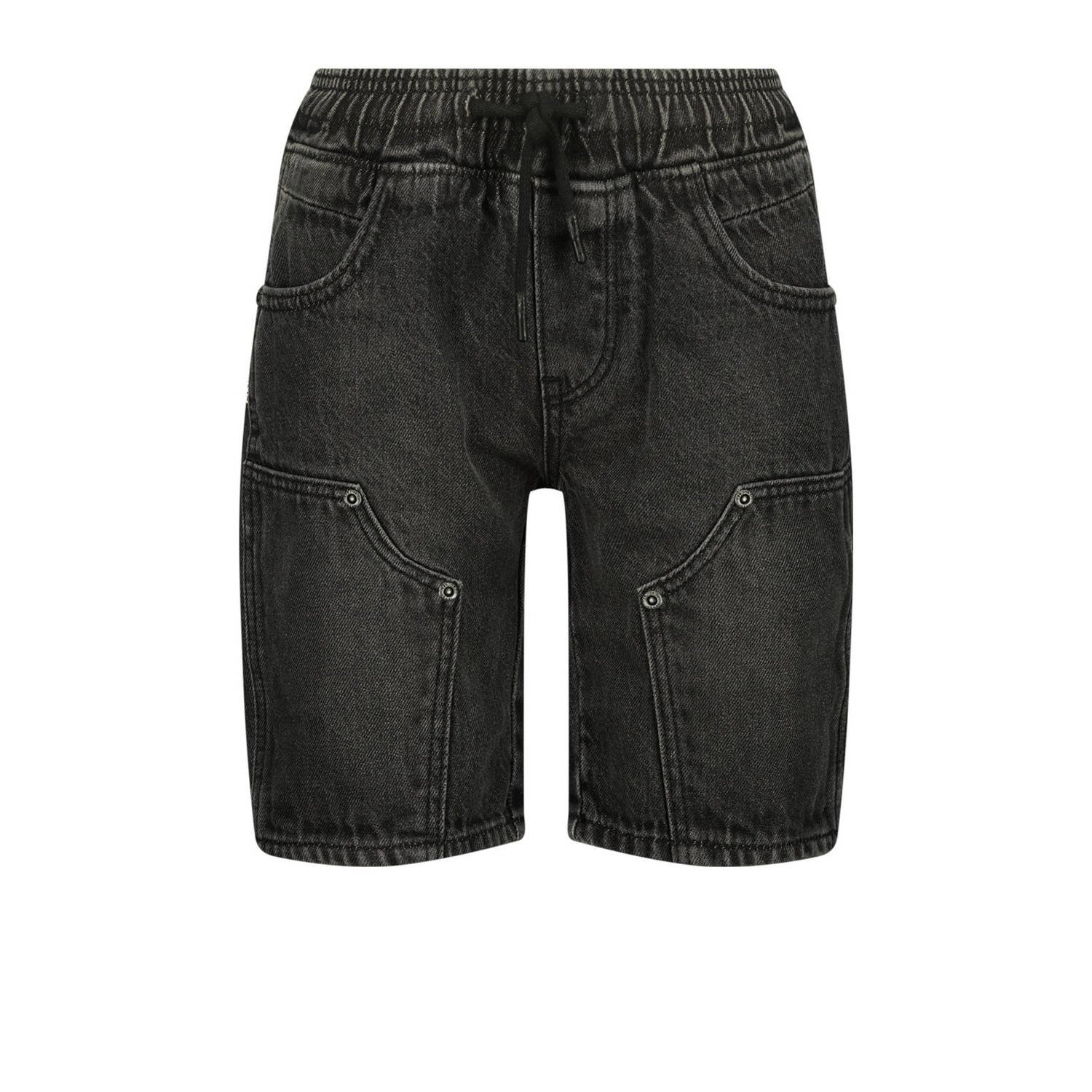 VINGINO denim short Cabrini black denim Korte broek Zwart Effen 128