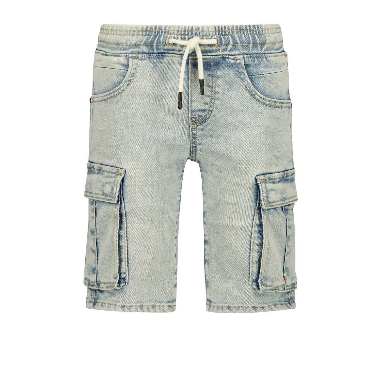 VINGINO cargo short Cecario light vintage Korte broek Blauw Jongens Stretchdenim 128