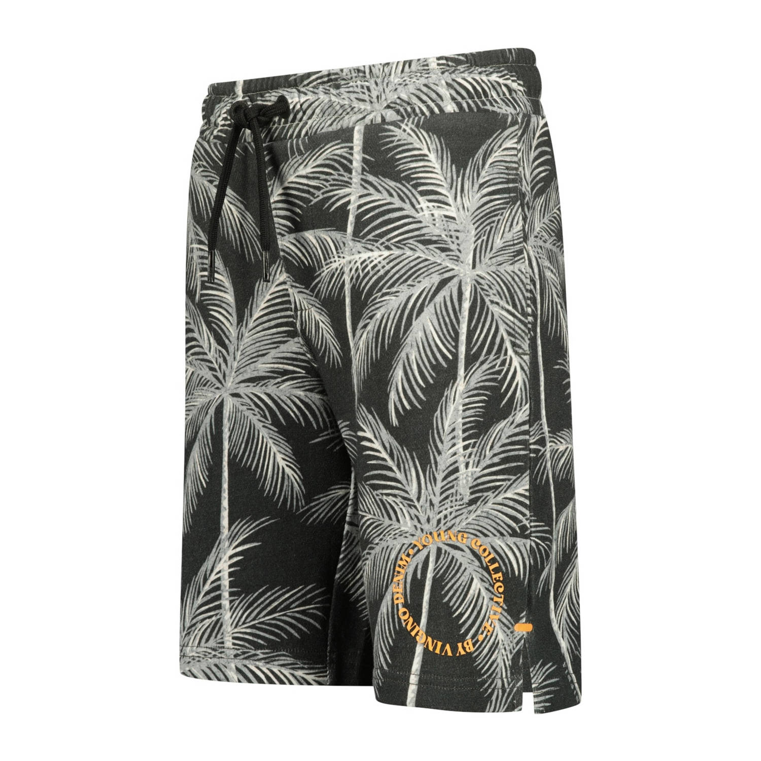 Vingino sweatshort met all over print grijsblauw lichtgrijs