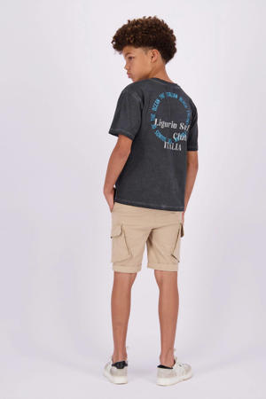 T-shirt Hyma met backprint zwart