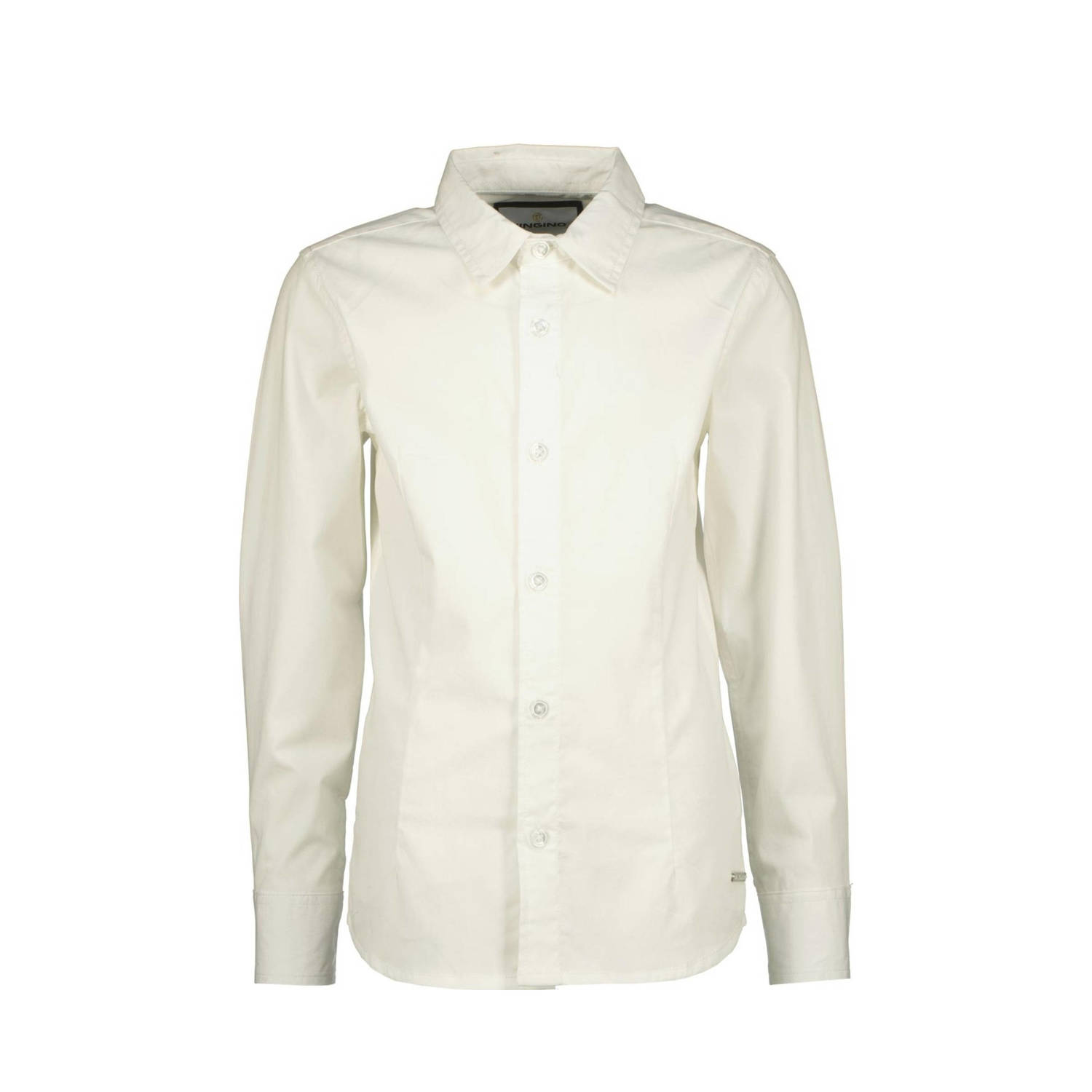 VINGINO overhemd Lasic wit T-shirt Jongens Katoen Klassieke kraag Effen 104