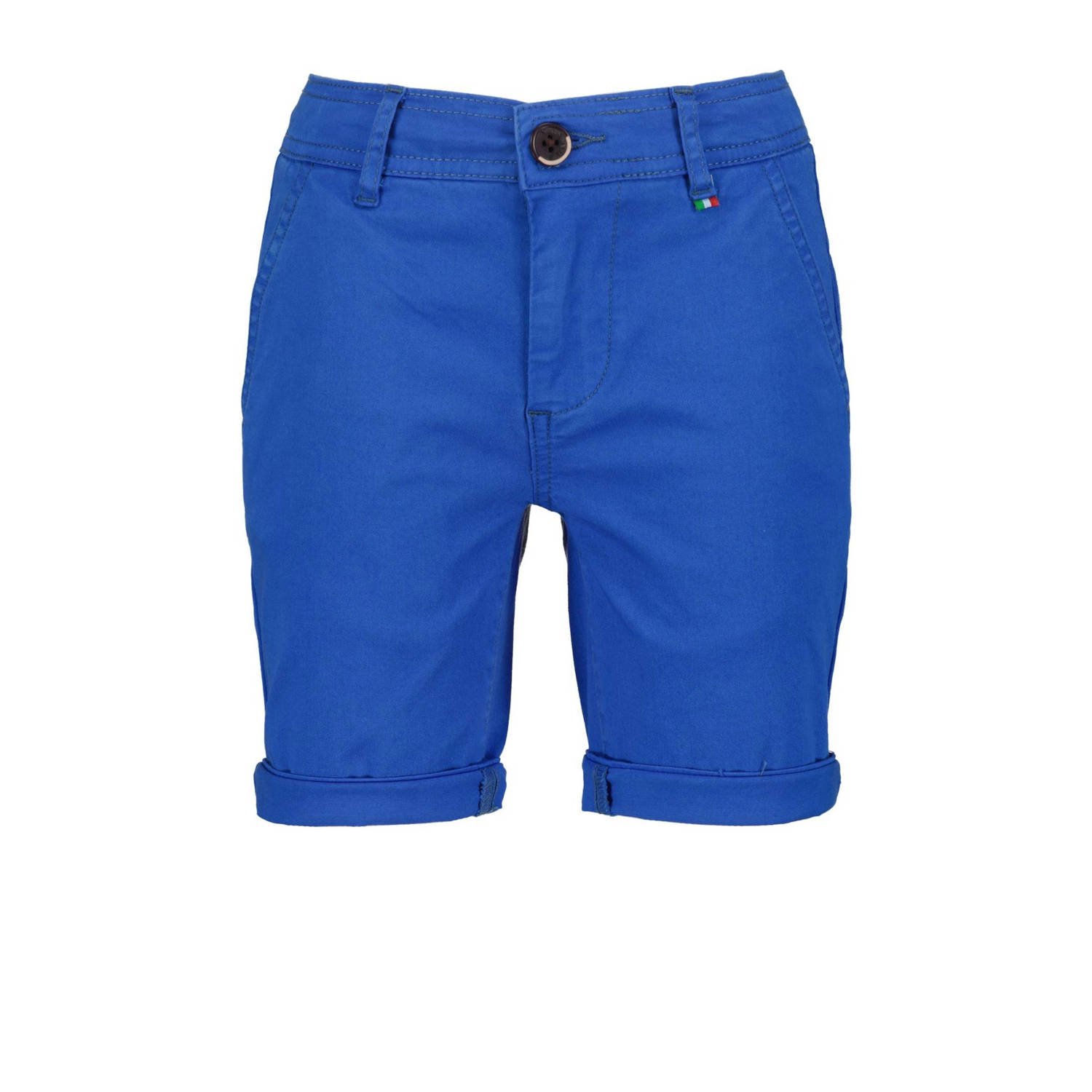 VINGINO regular fit chino short Taormina hardblauw Korte broek Jongens Stretchkatoen 104