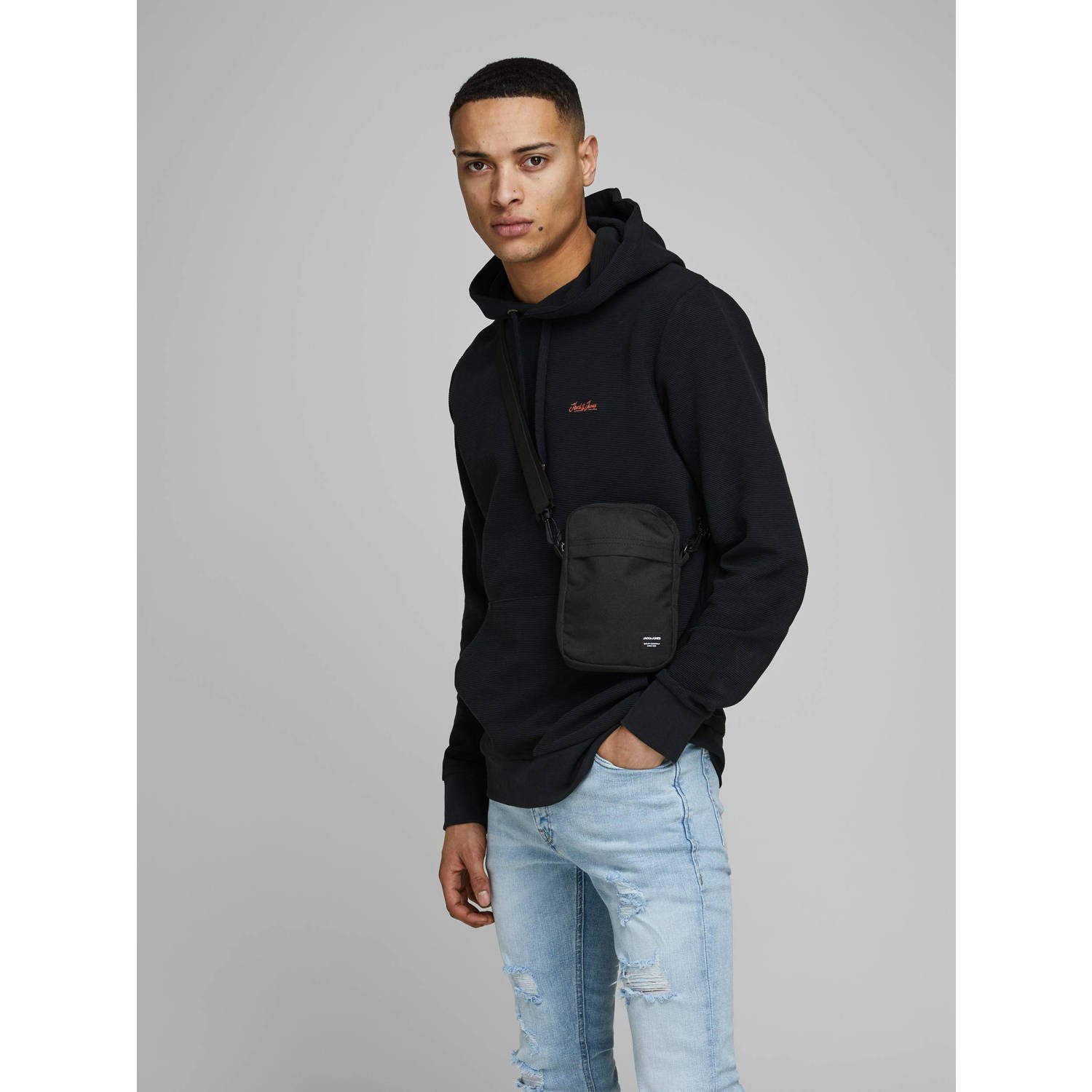 JACK & JONES schoudertas JACJAMIE zwart