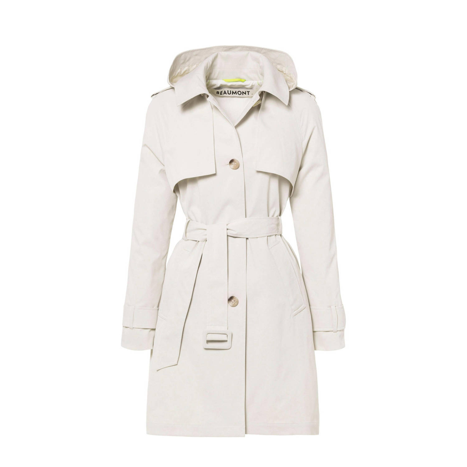 Beaumont trenchcoat jas Ella met ceintuur offwhite