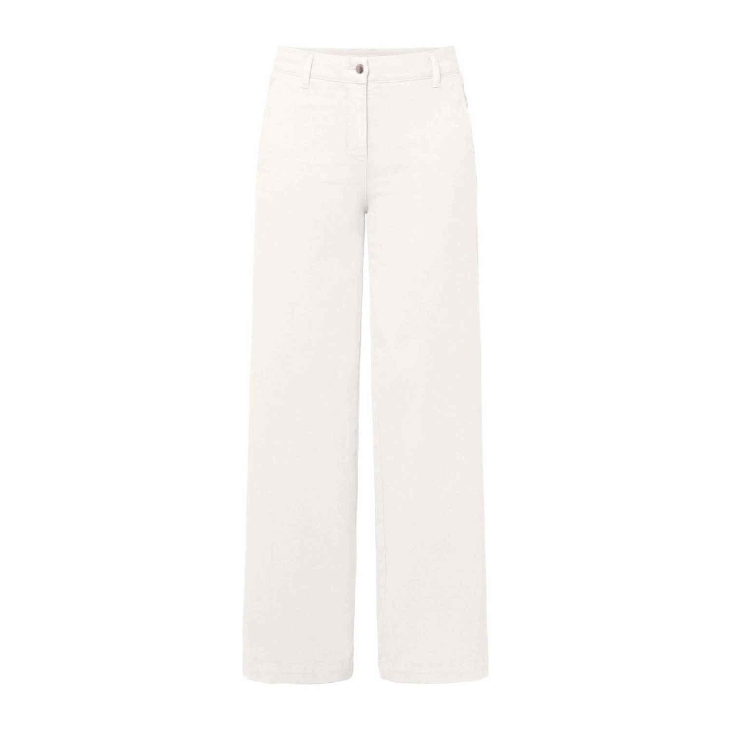 Beaumont high waist wide leg broek Rose crème