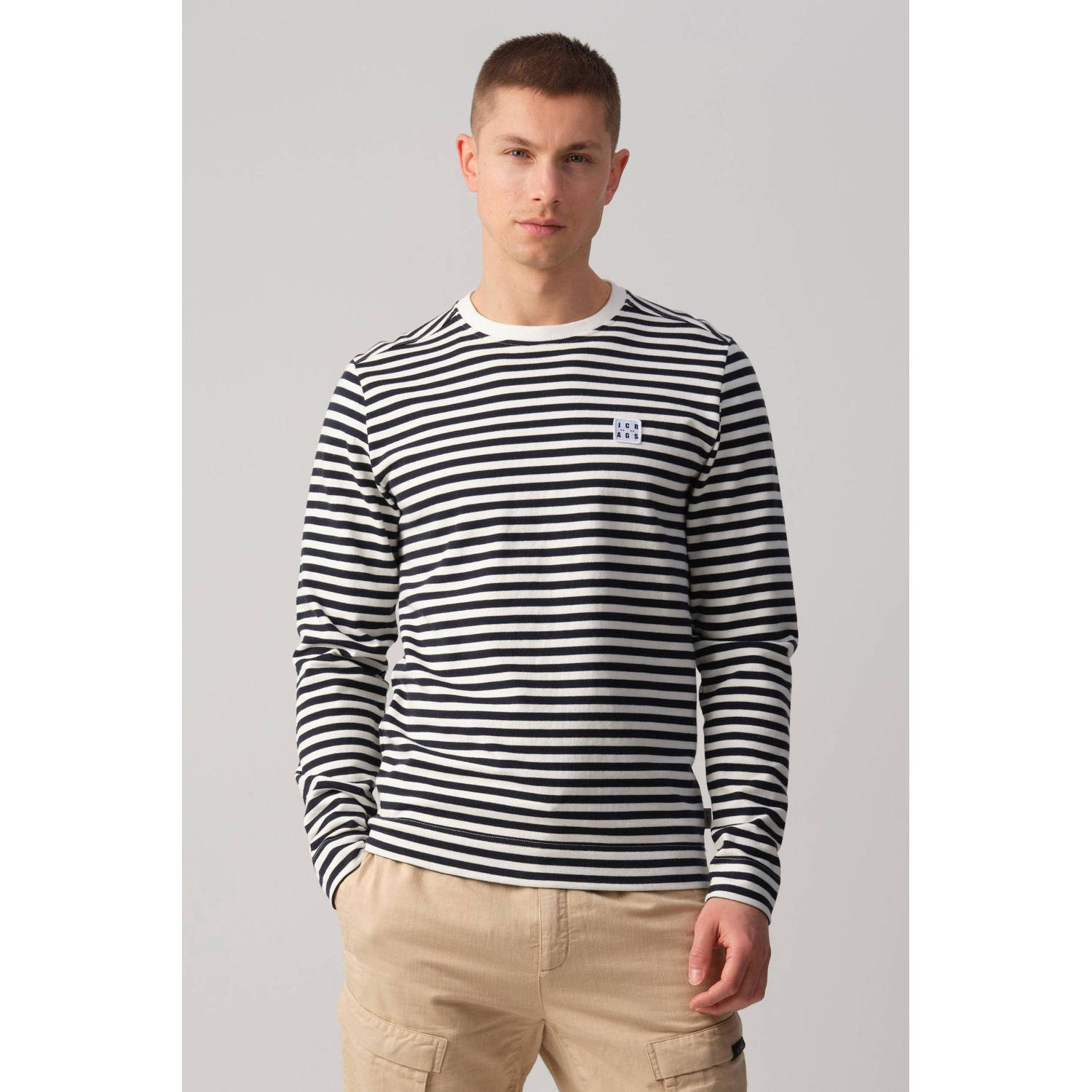 J.C. Rags gestreepte longsleeve Ricky sky captain