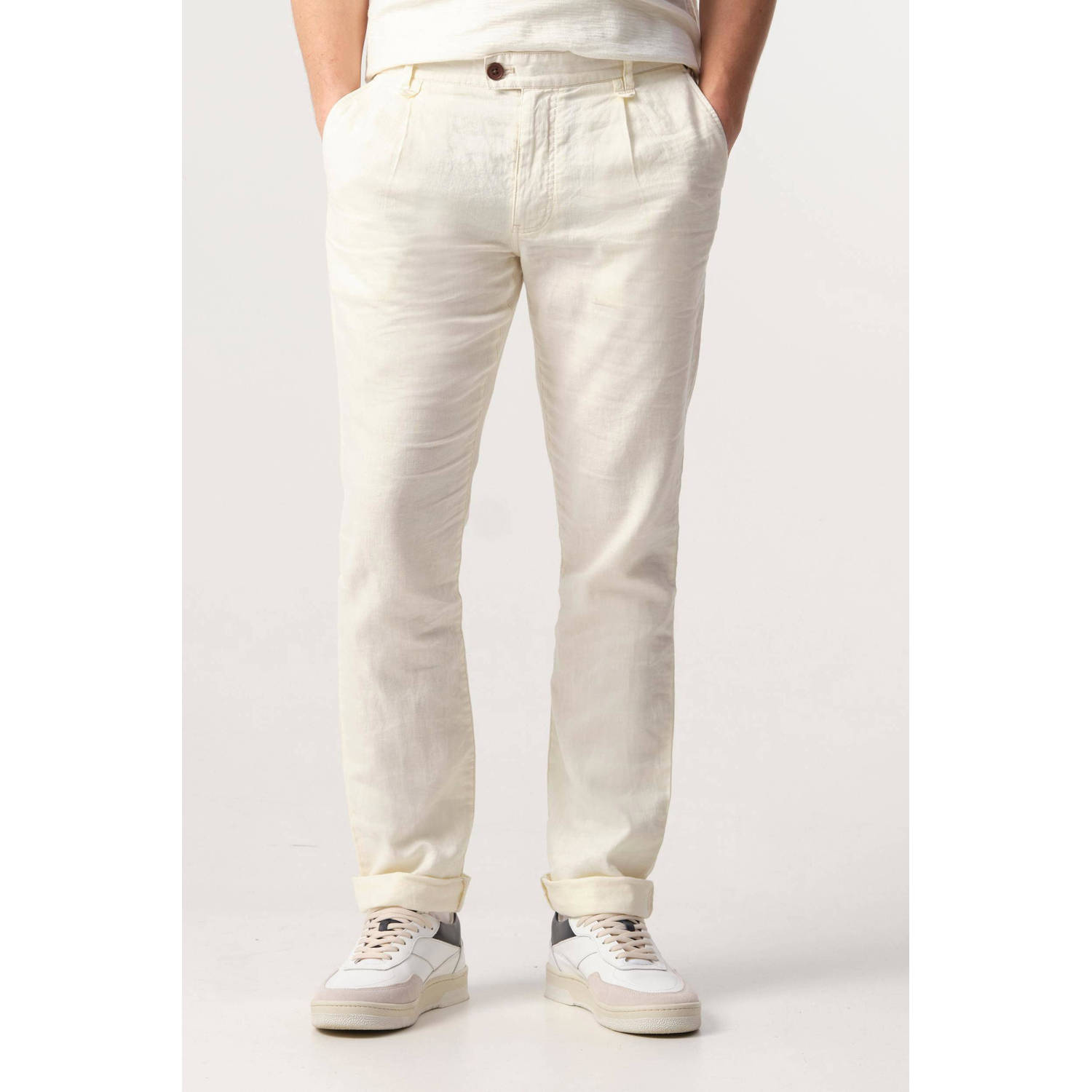 J.C. Rags regular fit chino Jaap coconut milk