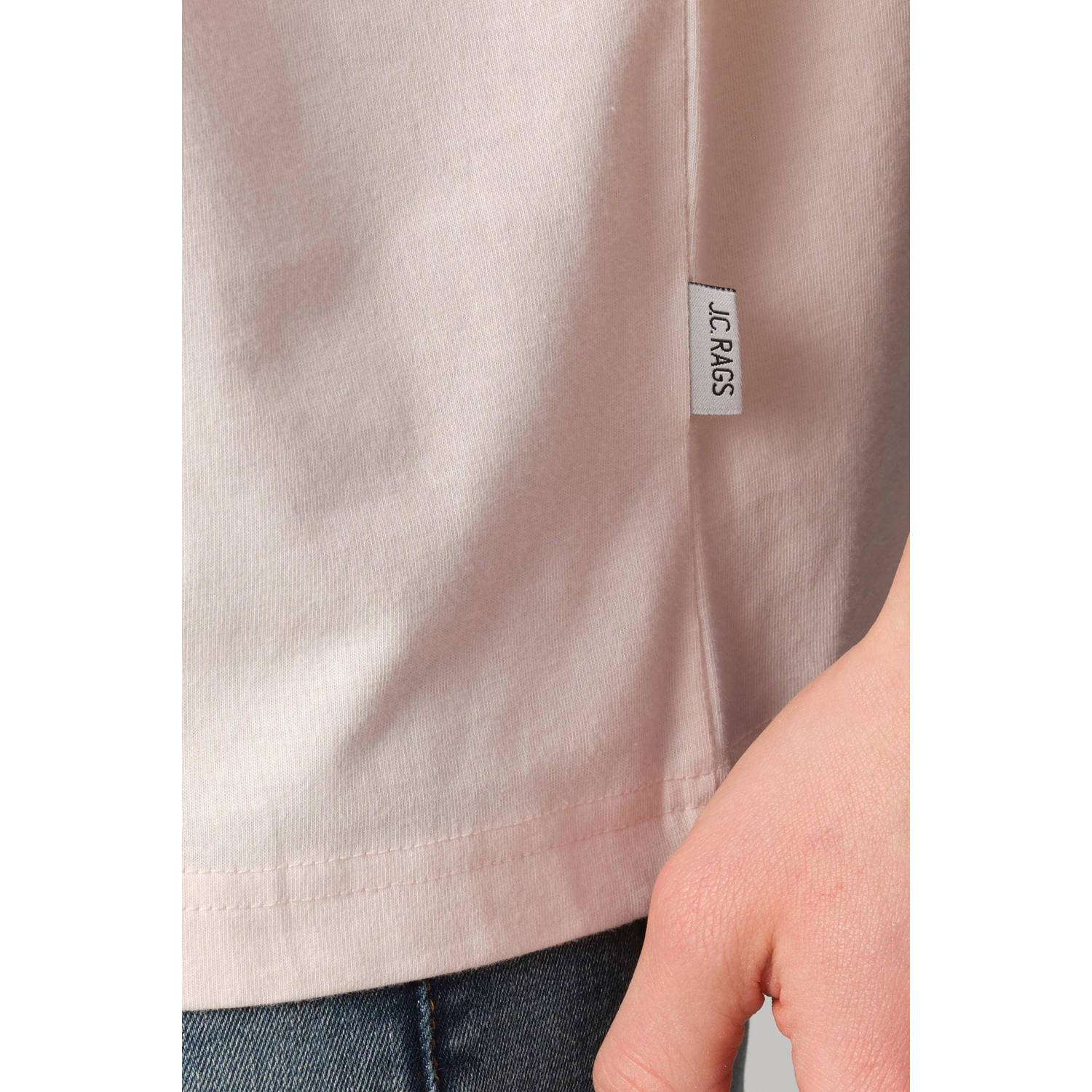 J.C. Rags T-shirt met printopdruk pink salt