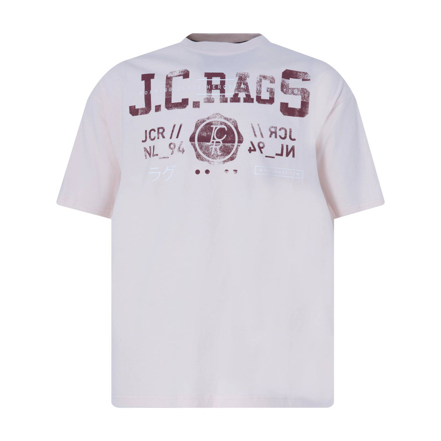 J.C. Rags T-shirt met printopdruk pink salt