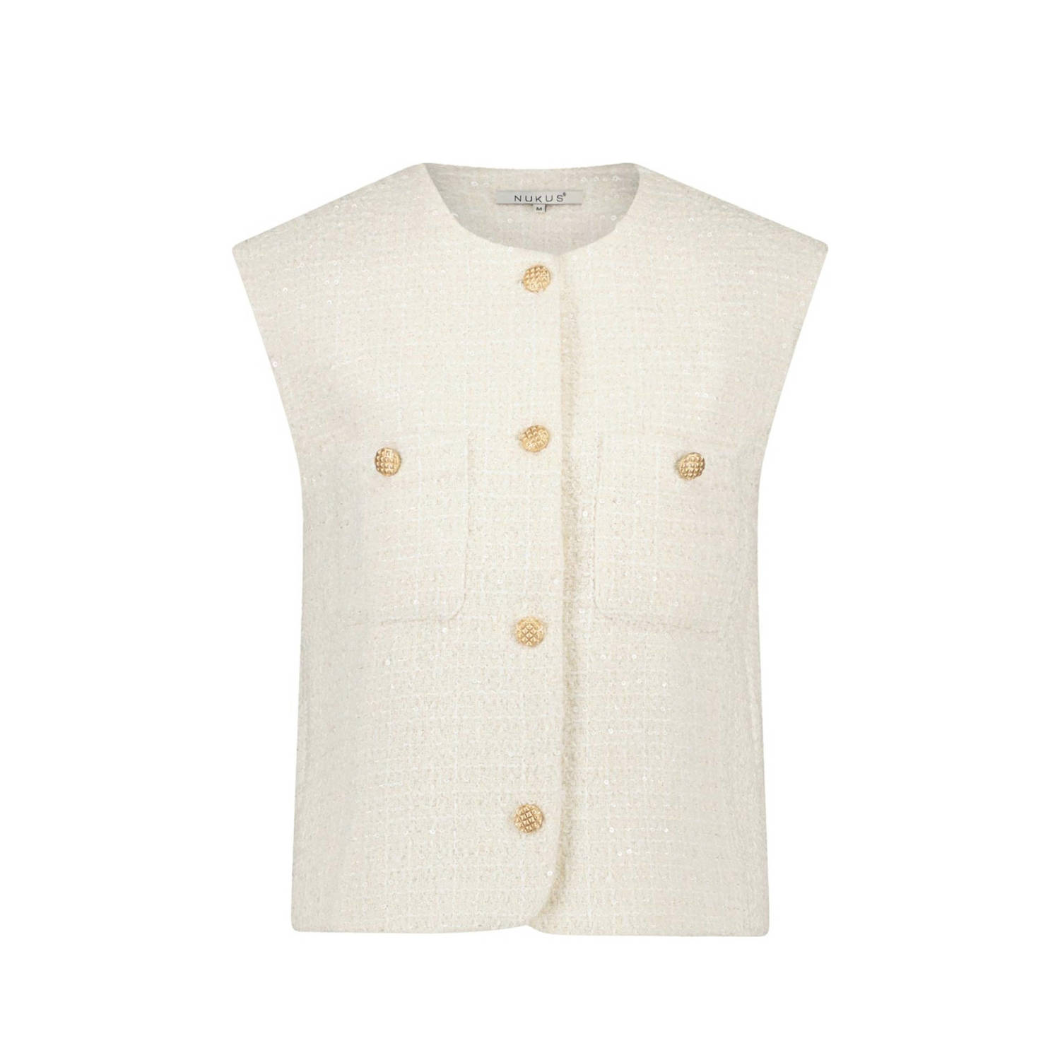 NUKUS gilet Arabella wit