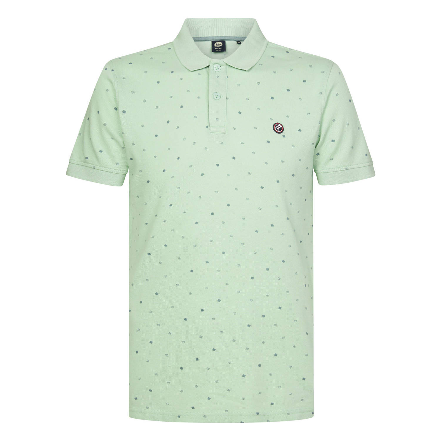 Petrol Industries polo met all over print pistache