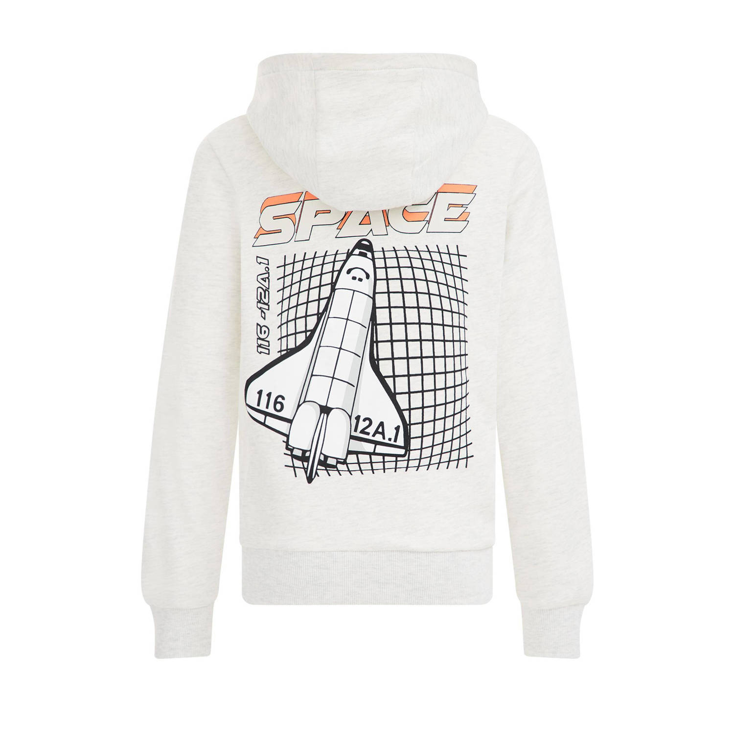 WE Fashion hoodie met backprint wit