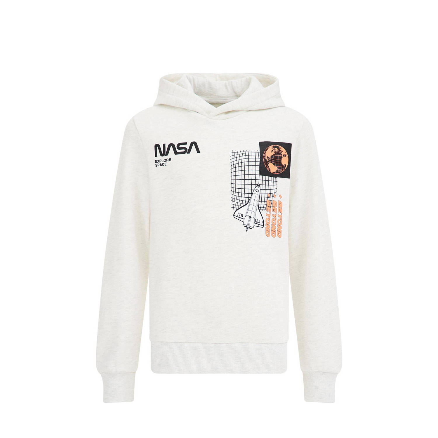 WE Fashion hoodie met backprint wit