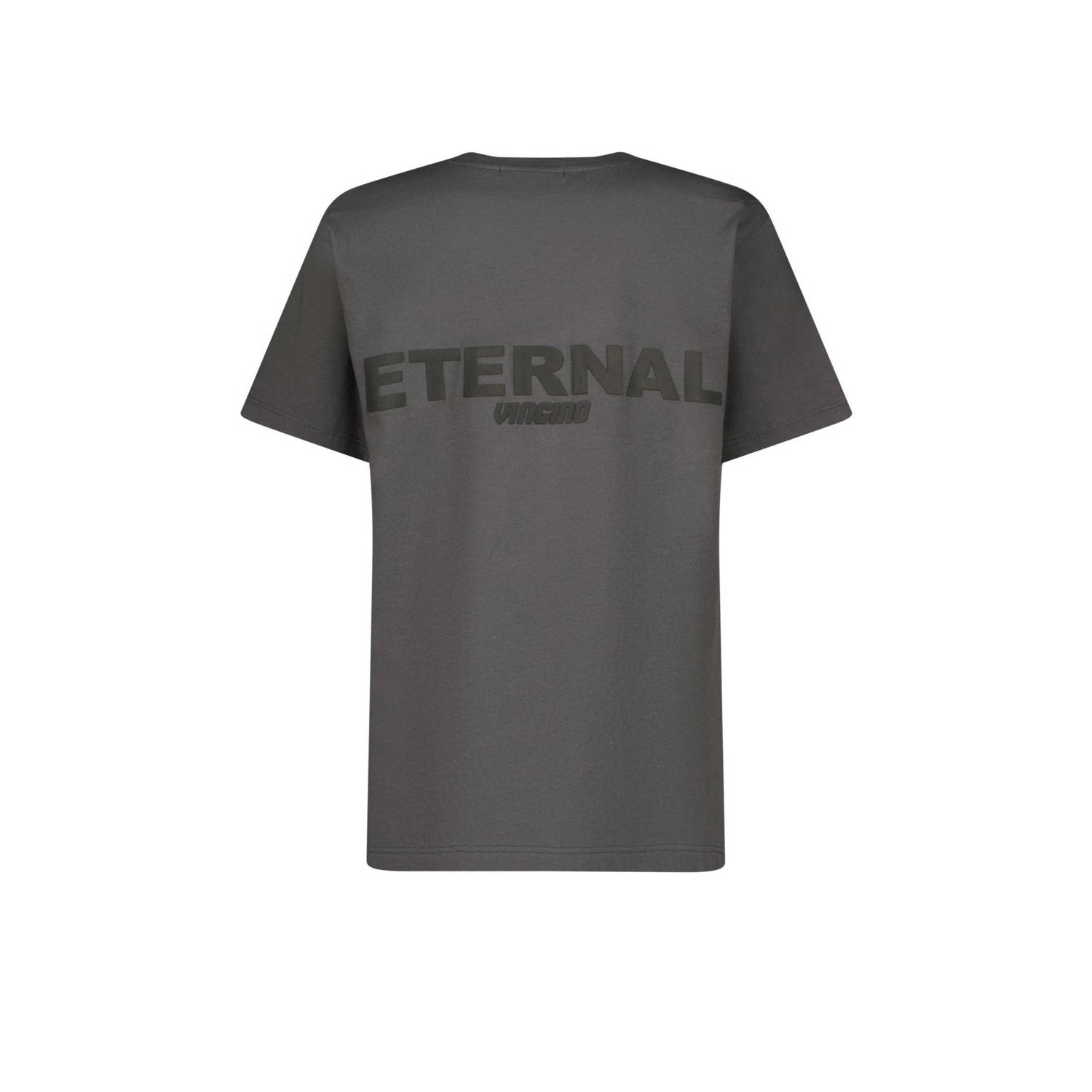 Vingino T-shirt Hodd met printopdruk grijs