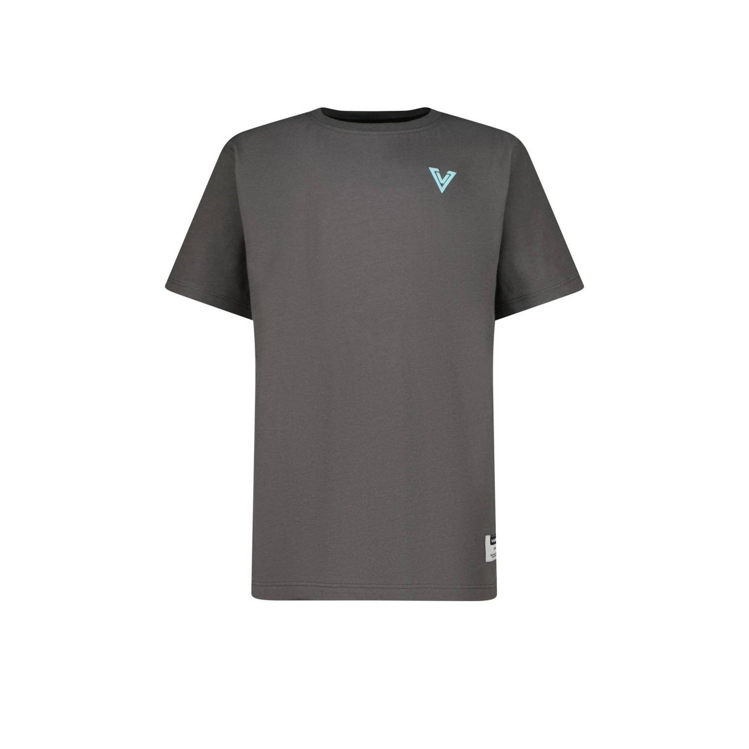 VINGINO T-shirt Hodd met printopdruk grijs Jongens Stretchkatoen Ronde hals 152