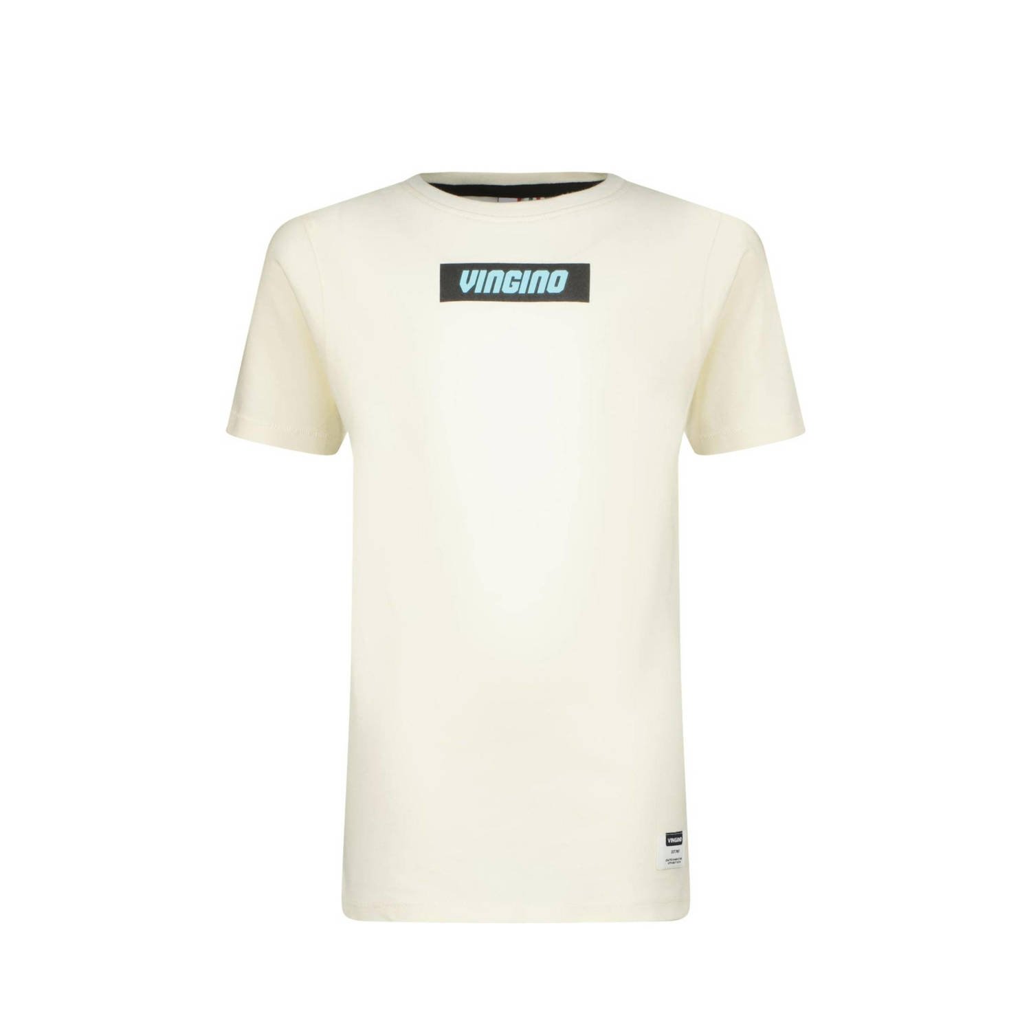VINGINO T-shirt Hifot met printopdruk offwhite Wit Jongens Stretchkatoen Ronde hals 128