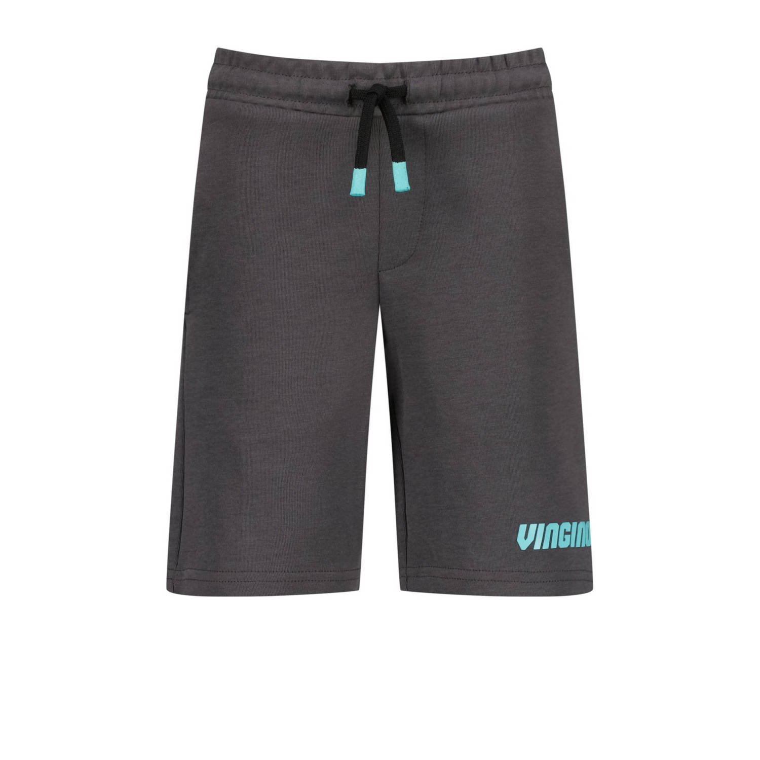 VINGINO sweatshort Reos met logo donkergrijs Korte broek Logo 128