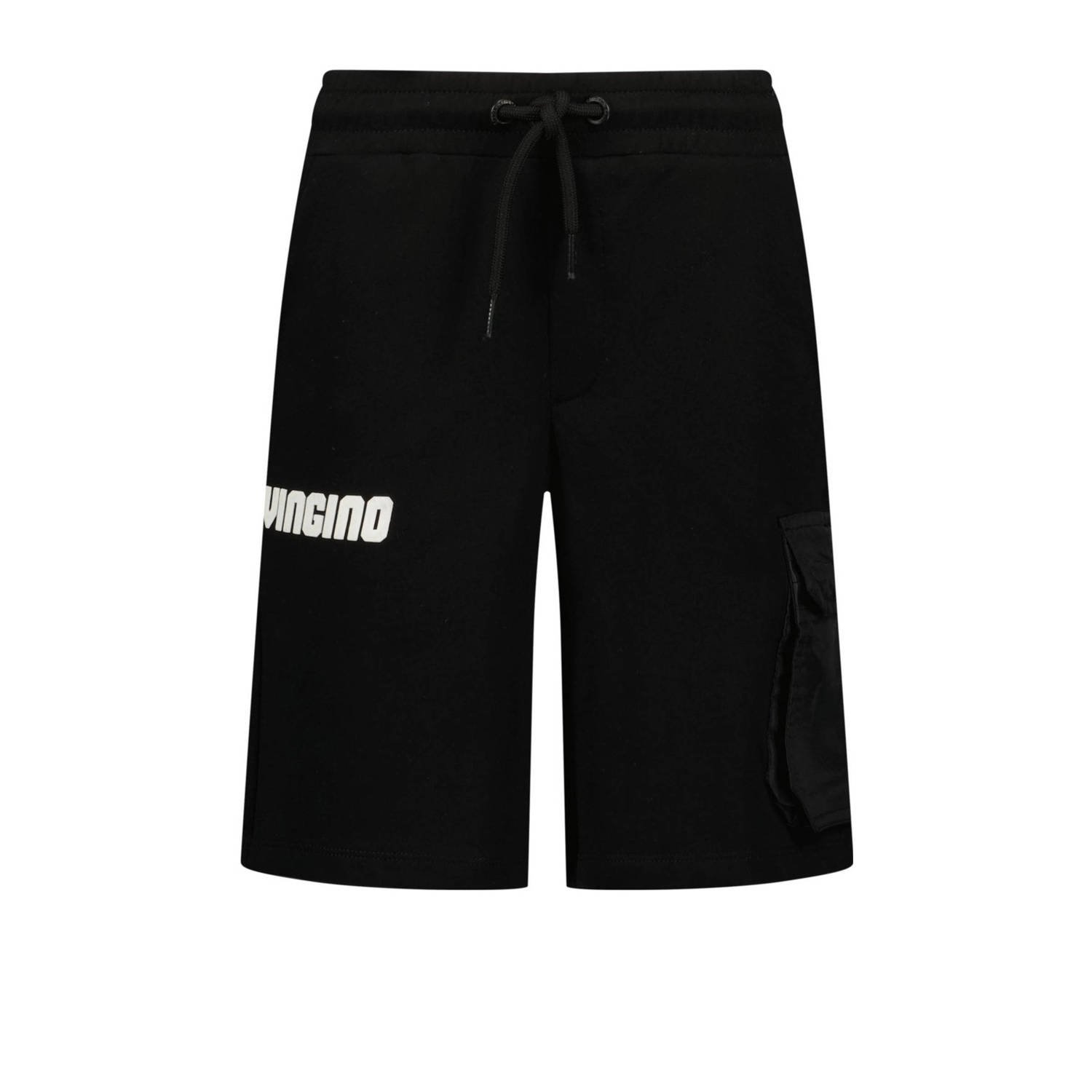 VINGINO sweatshort Resi met printopdruk zwart Korte broek Printopdruk 140