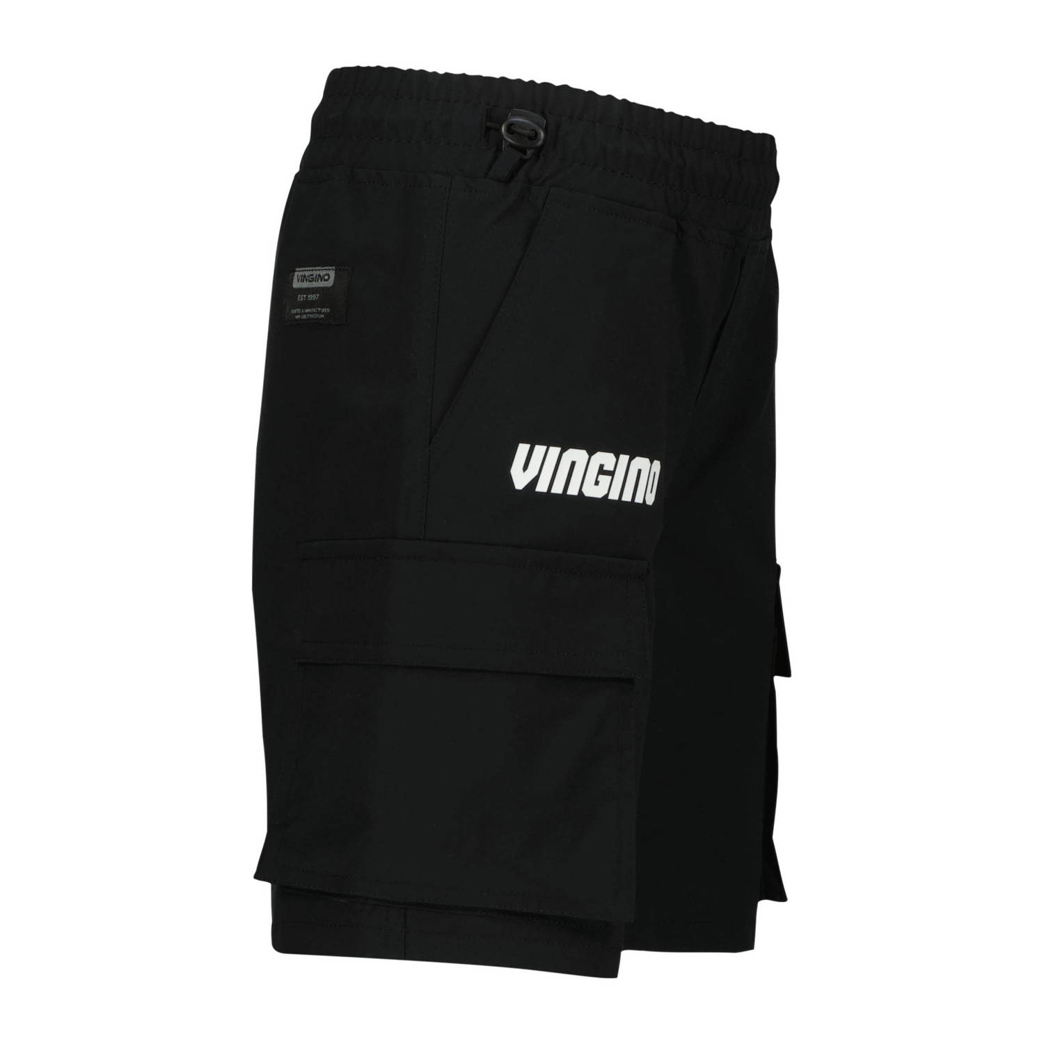 Vingino cargo short Resog met printopdruk zwart
