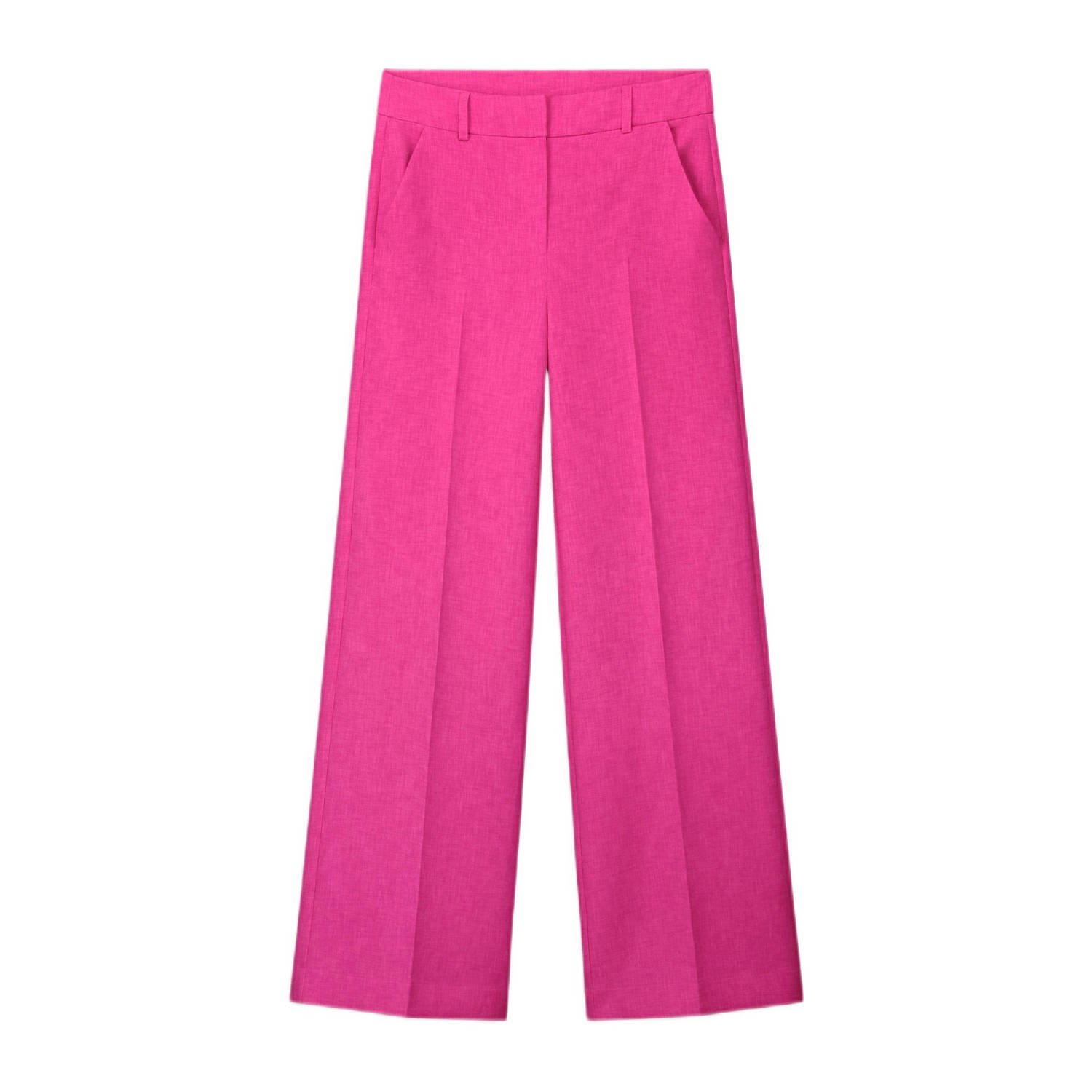 POM AMSTERDAM Dames Broeken Wide Leg Pink Glow Pants Roze