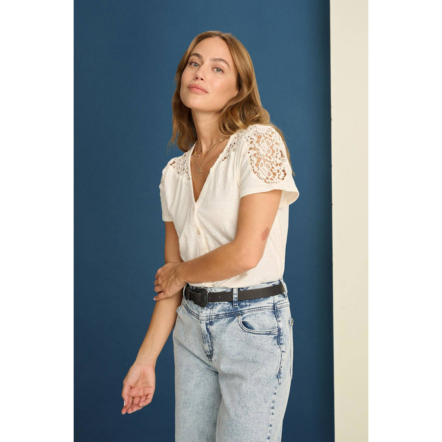 POM Amsterdam blousetop ecru