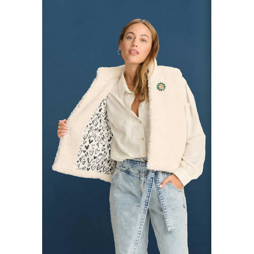 POM Amsterdam gilet ecru afbeelding
