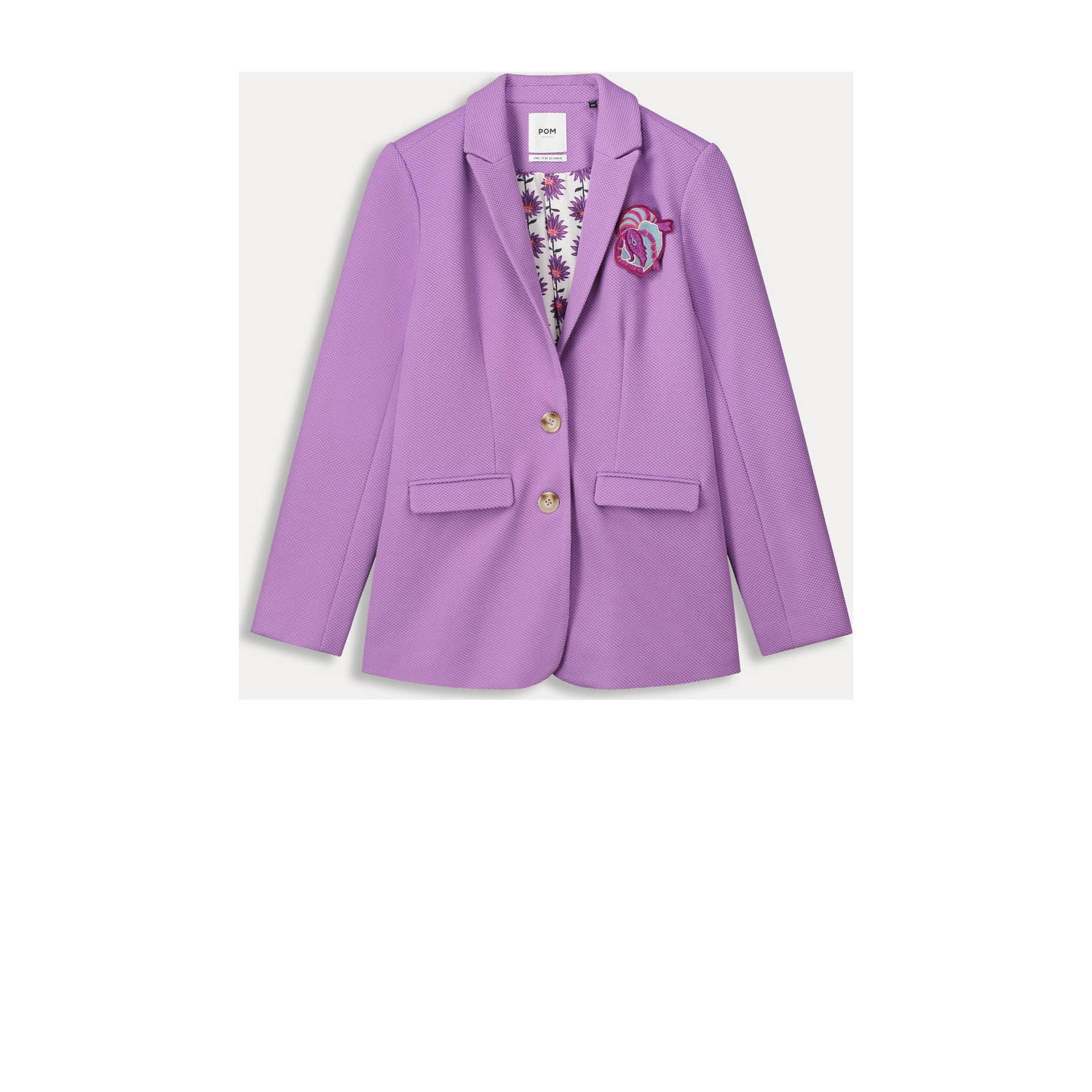 Pom Amsterdam Paarse Pique Blazer Purple Dames