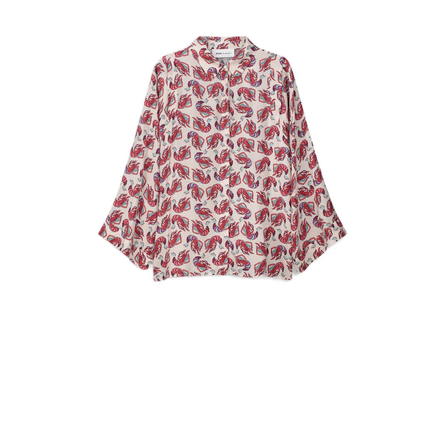 POM AMSTERDAM Dames Blouses Fete Du Shrimp Blouse Oranje