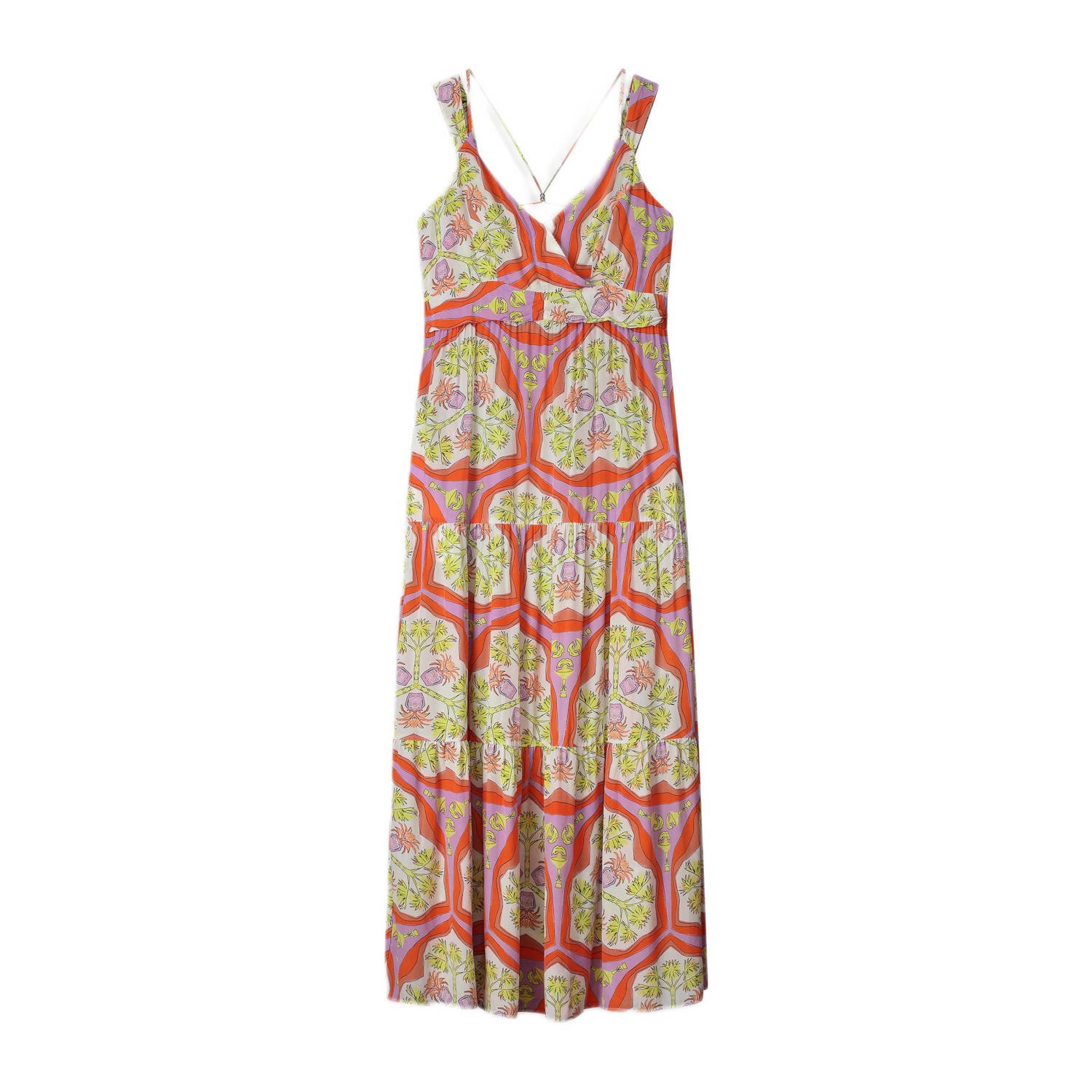 POM AMSTERDAM Dames Jurken Strap Marrakesh Summer Dress Oranje