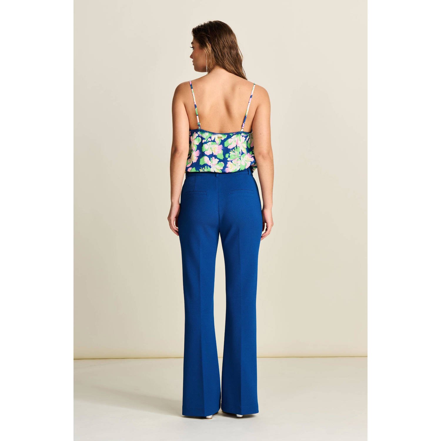 POM Amsterdam high waist flared broek blauw