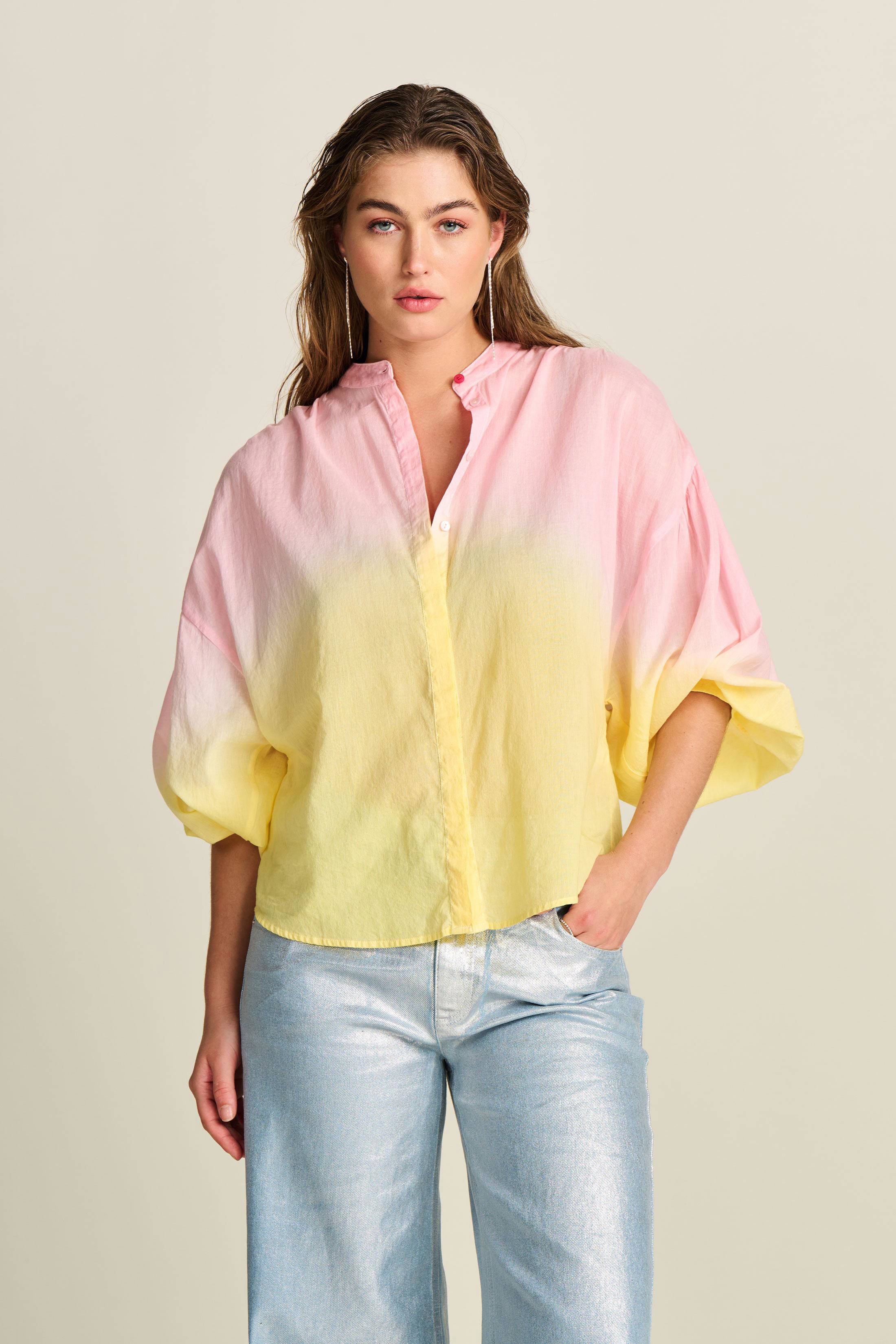 Dip dye shirt online dames