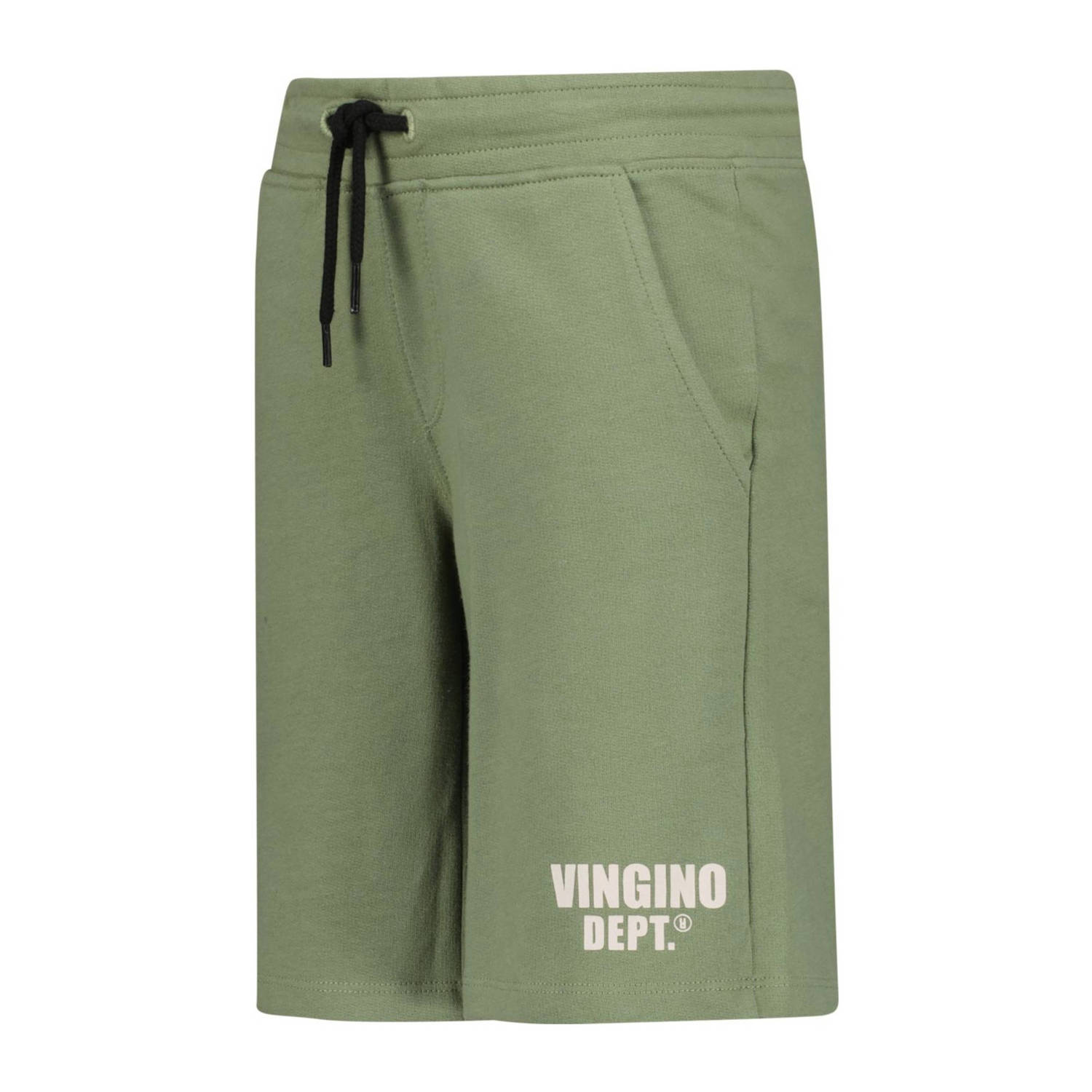 Vingino sweatshort Ramto met logo olijfgroen