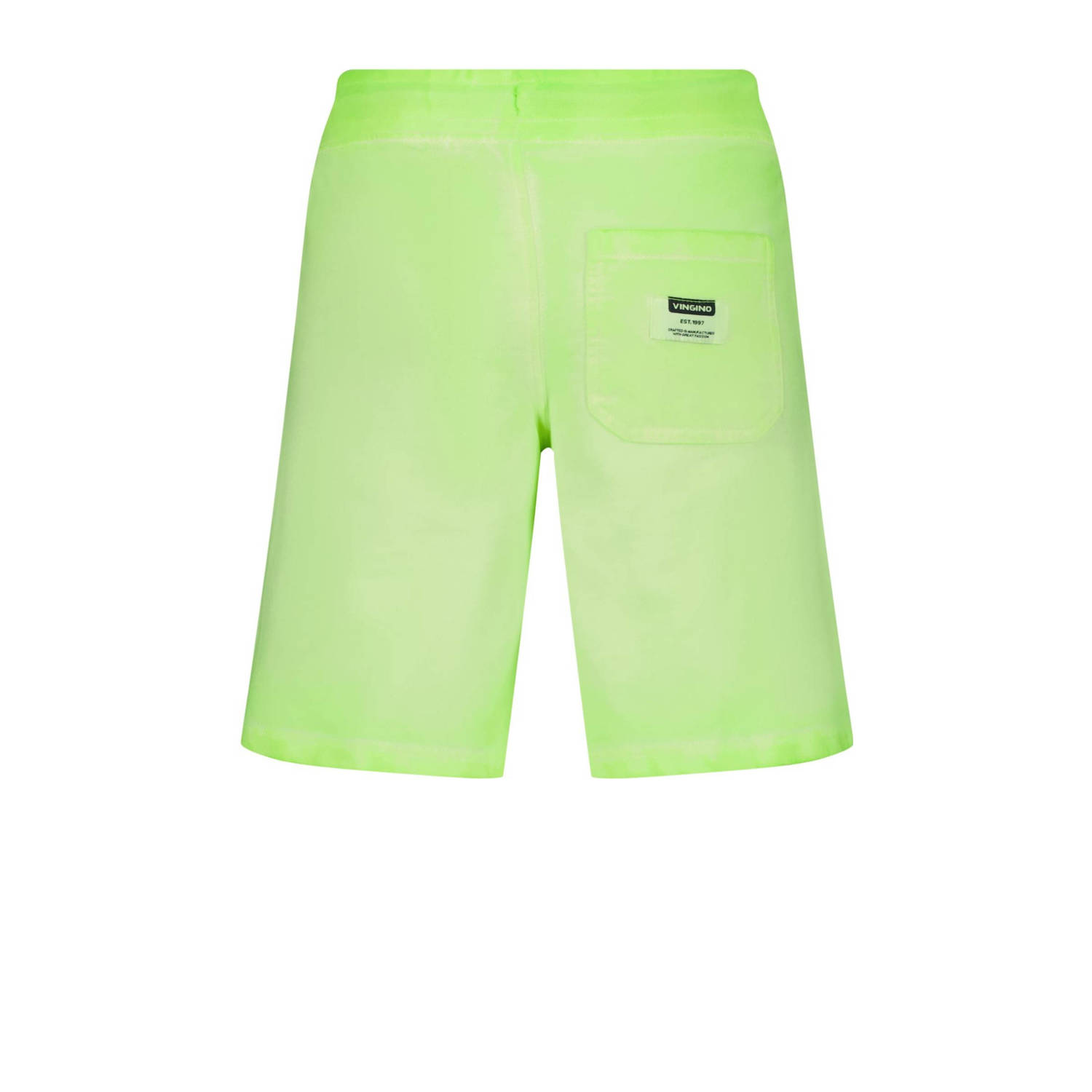 Vingino sweatshort Rames met logo neongeel