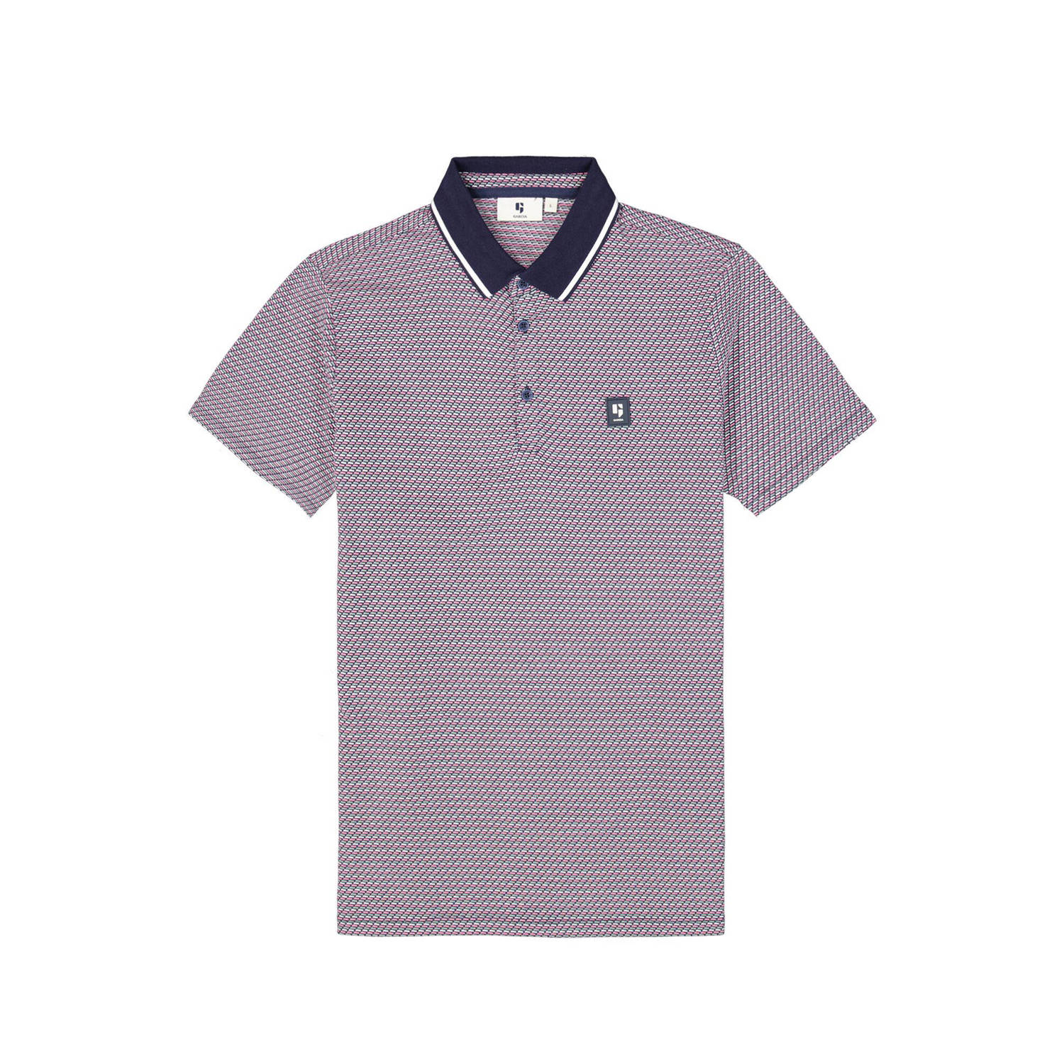 Garcia polo met all over print vibrant pink