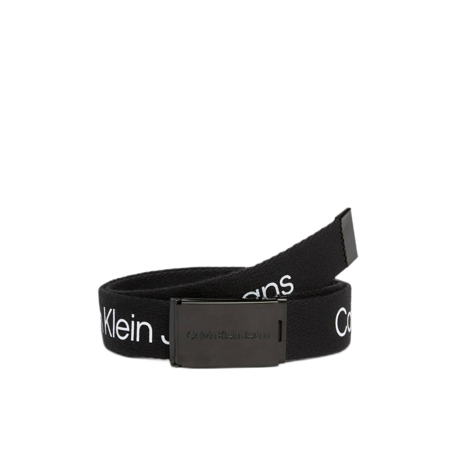 Calvin Klein Koppelriem CANVAS LOGO METALLIC BUCKLE BELT