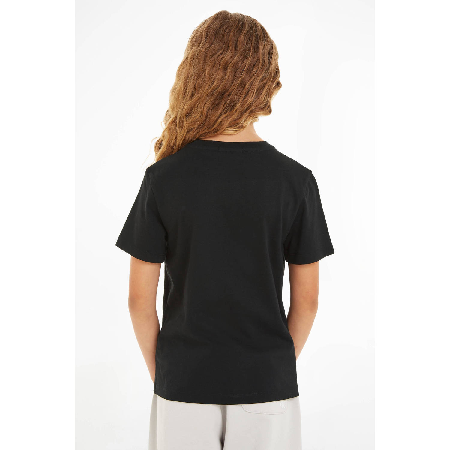 Calvin Klein T-shirt met tekst zwart