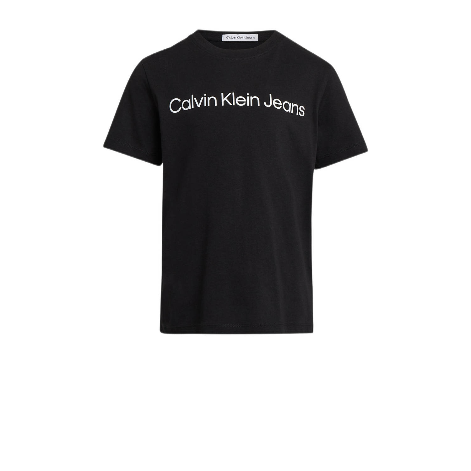 Calvin Klein T-shirt met tekst zwart Katoen Ronde hals 104