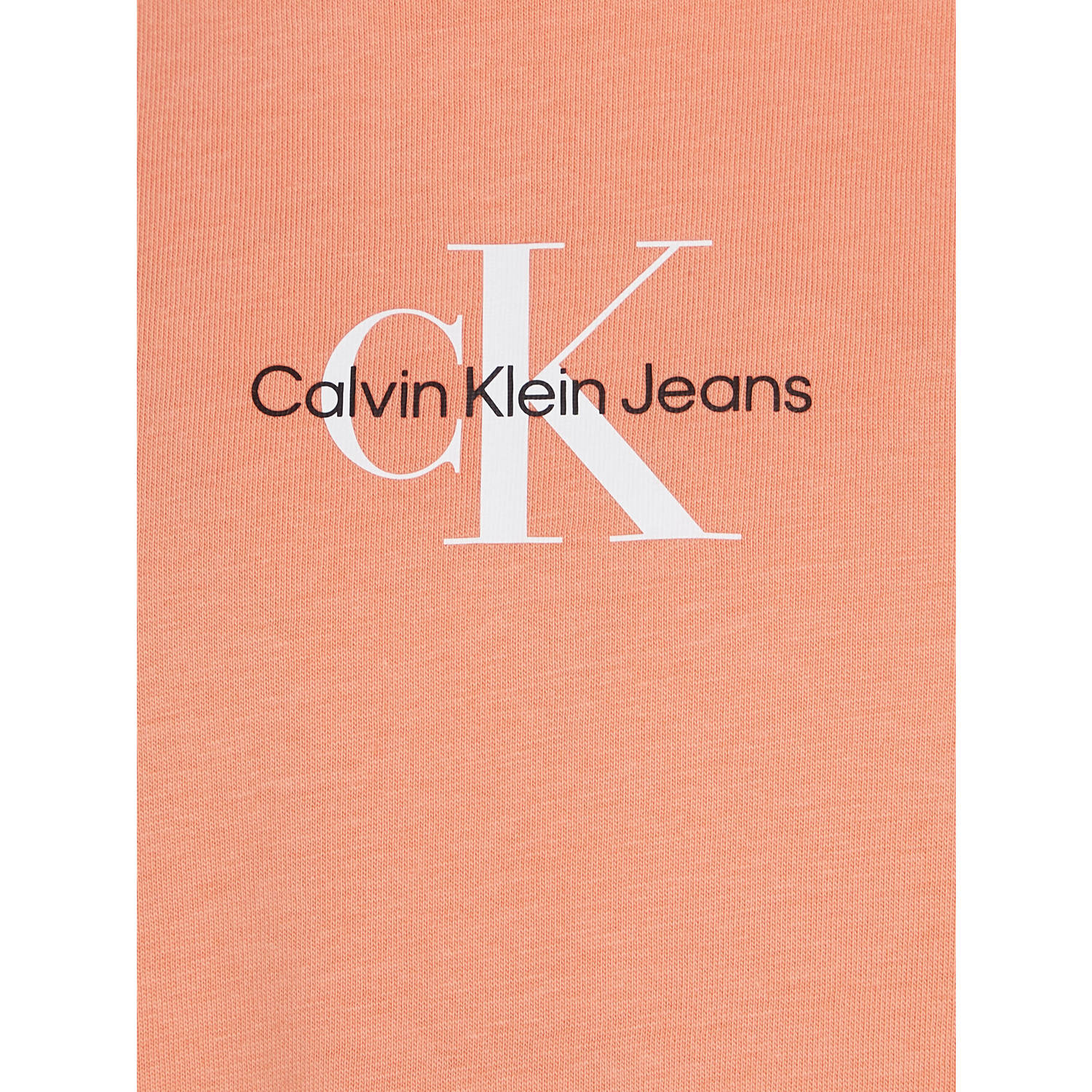 CALVIN KLEIN JEANS T-shirt met logo lichtoranje