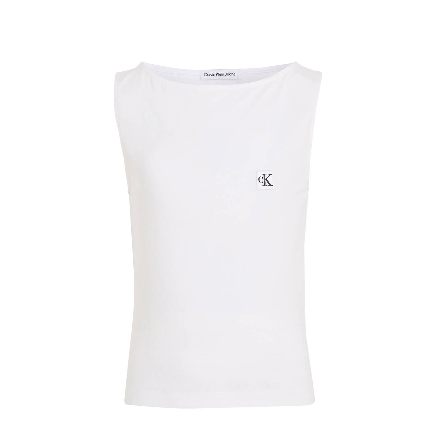 Calvin Klein T-shirt wit Meisjes Stretchkatoen Ronde hals Effen 140
