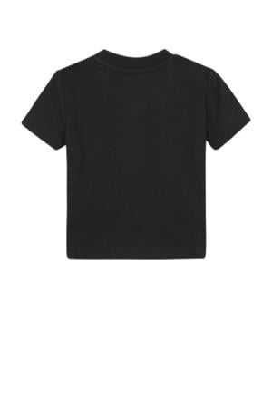baby T-shirt met logo zwart
