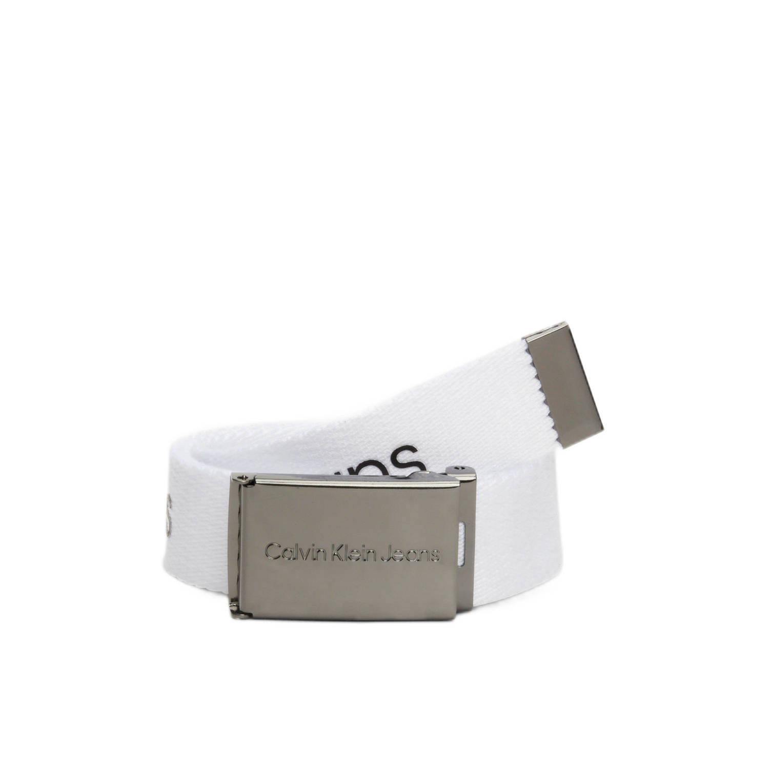 Calvin Klein Koppelriem CANVAS LOGO METALLIC BUCKLE BELT