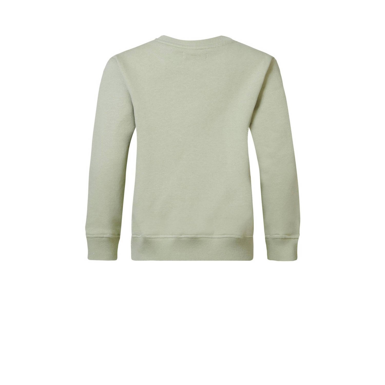 Noppies sweater Delray met printopdruk groen