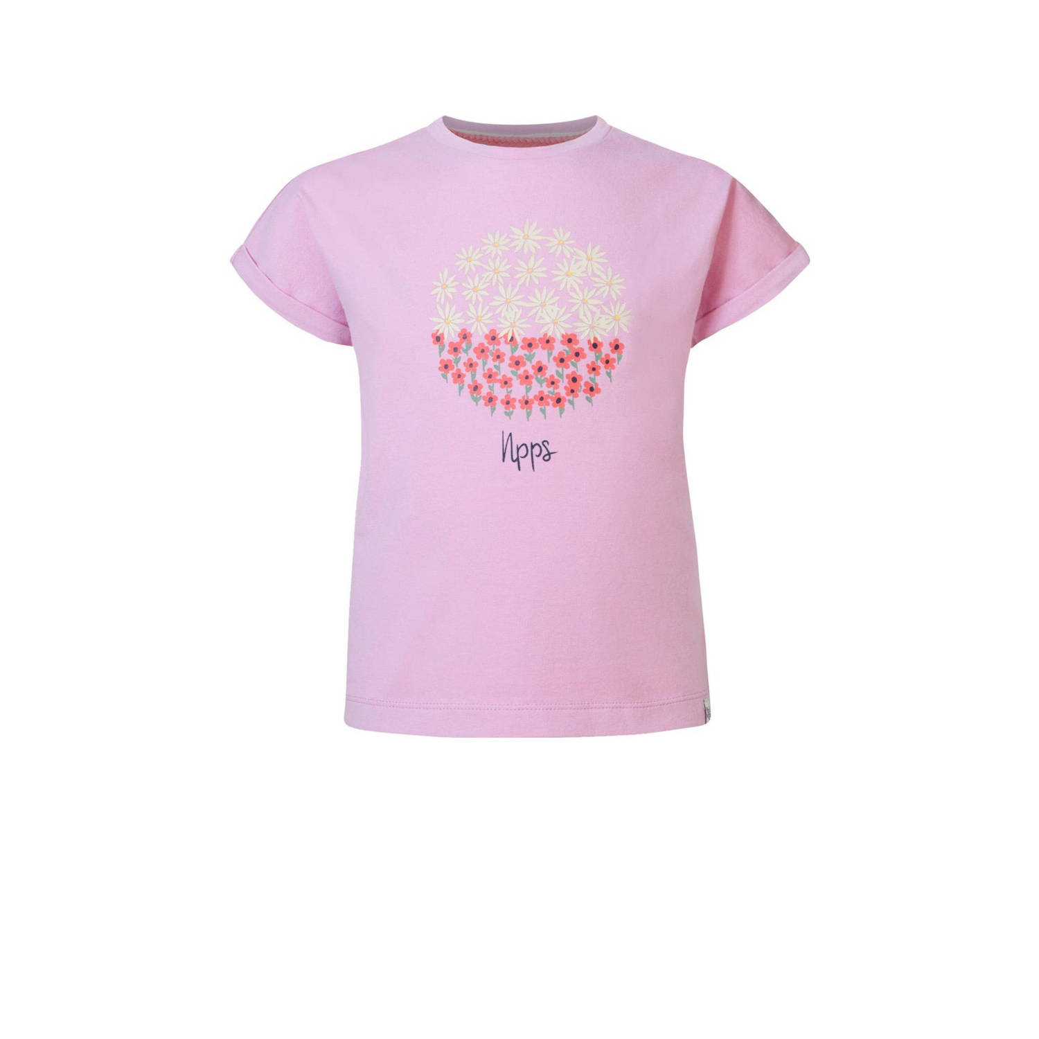 Noppies T-shirt Elberta met printopdruk roze Meisjes Stretchkatoen Ronde hals 104